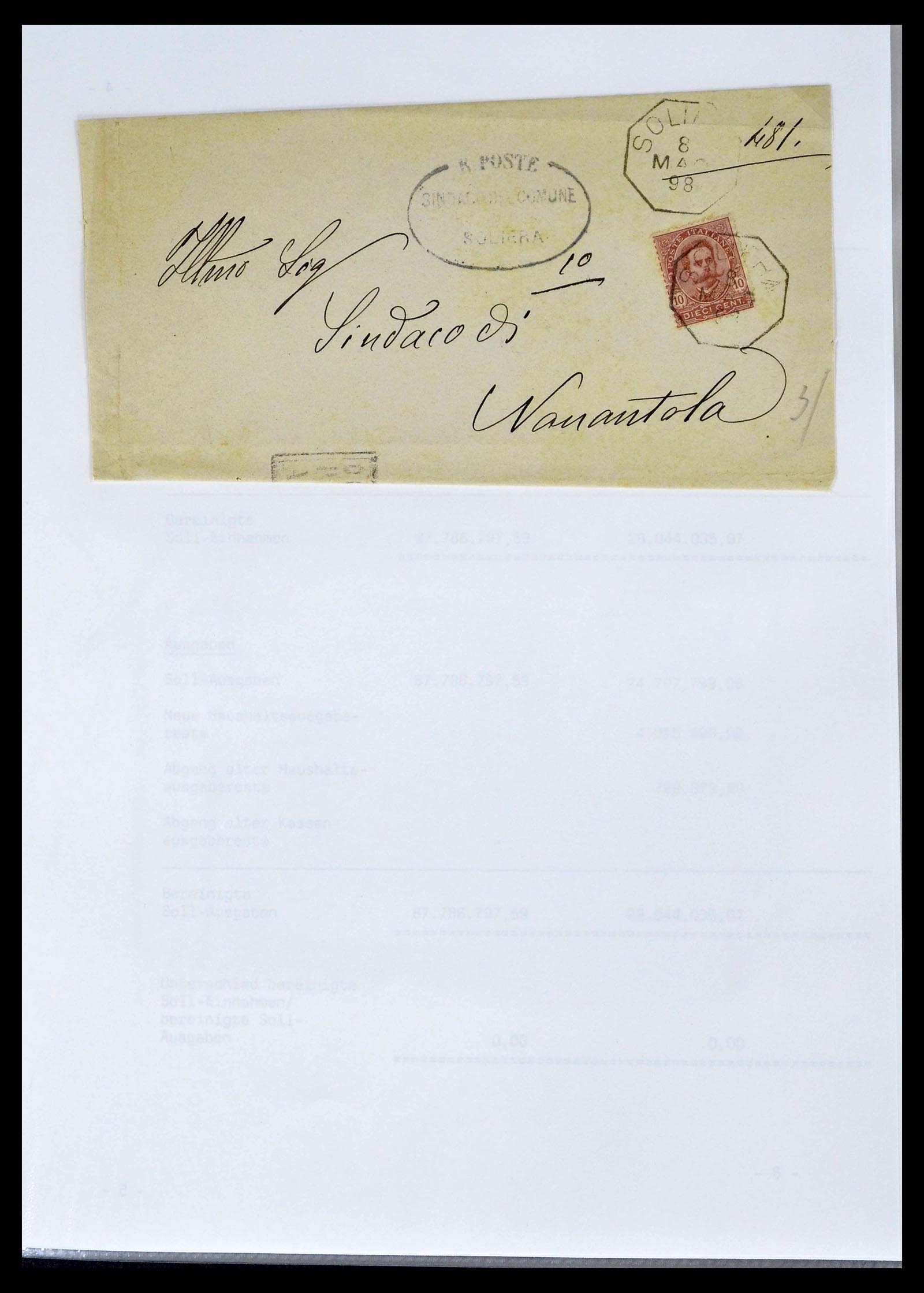 39393 0051 - Postzegelverzameling 39393 Italië brieven 1861-1930.