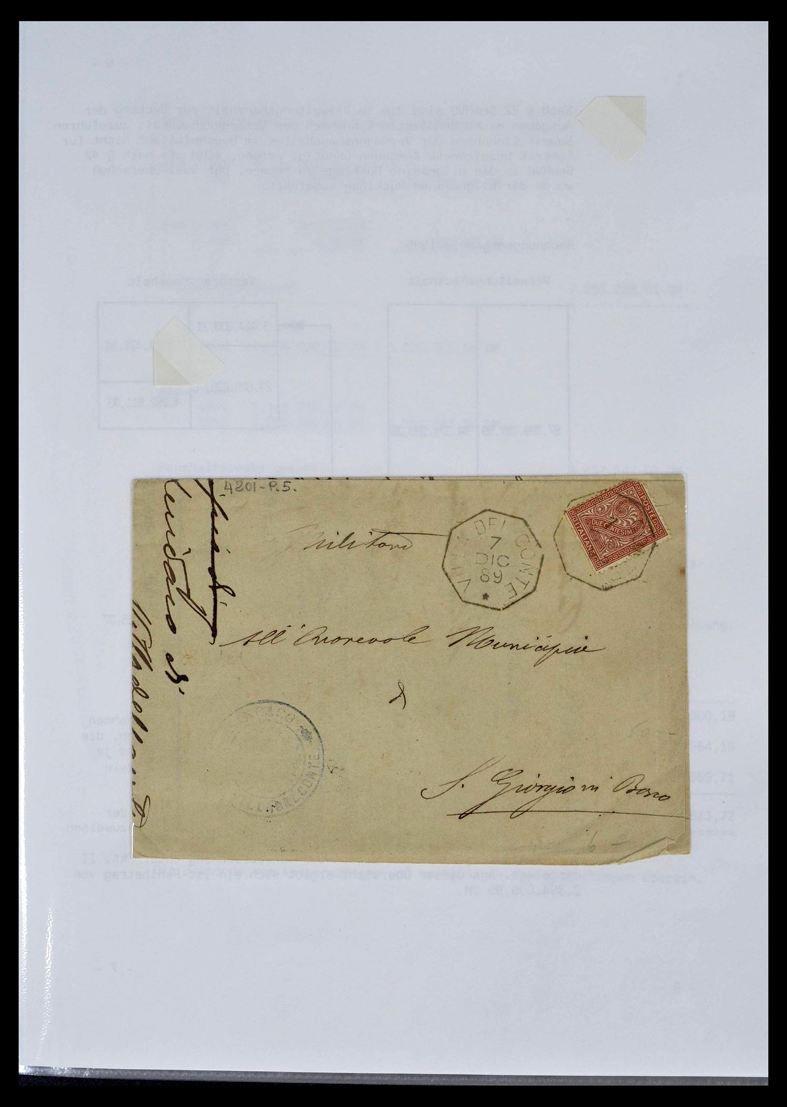 39393 0053 - Postzegelverzameling 39393 Italië brieven 1861-1930.