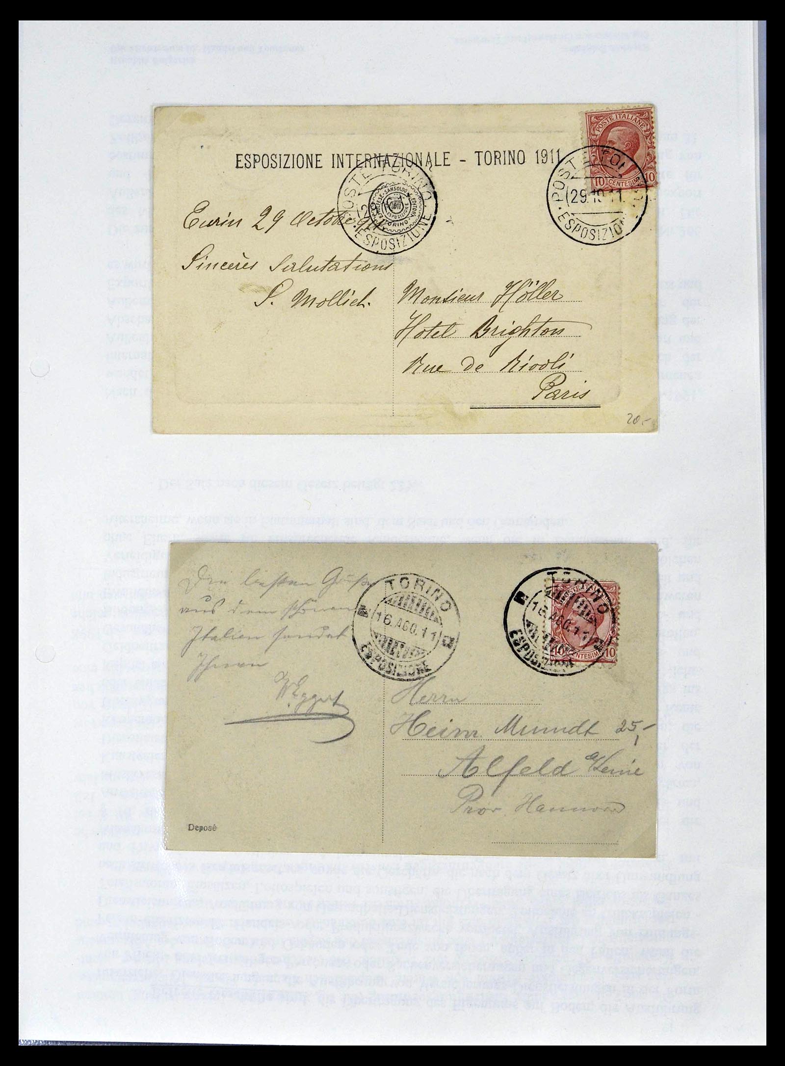 39393 0055 - Postzegelverzameling 39393 Italië brieven 1861-1930.