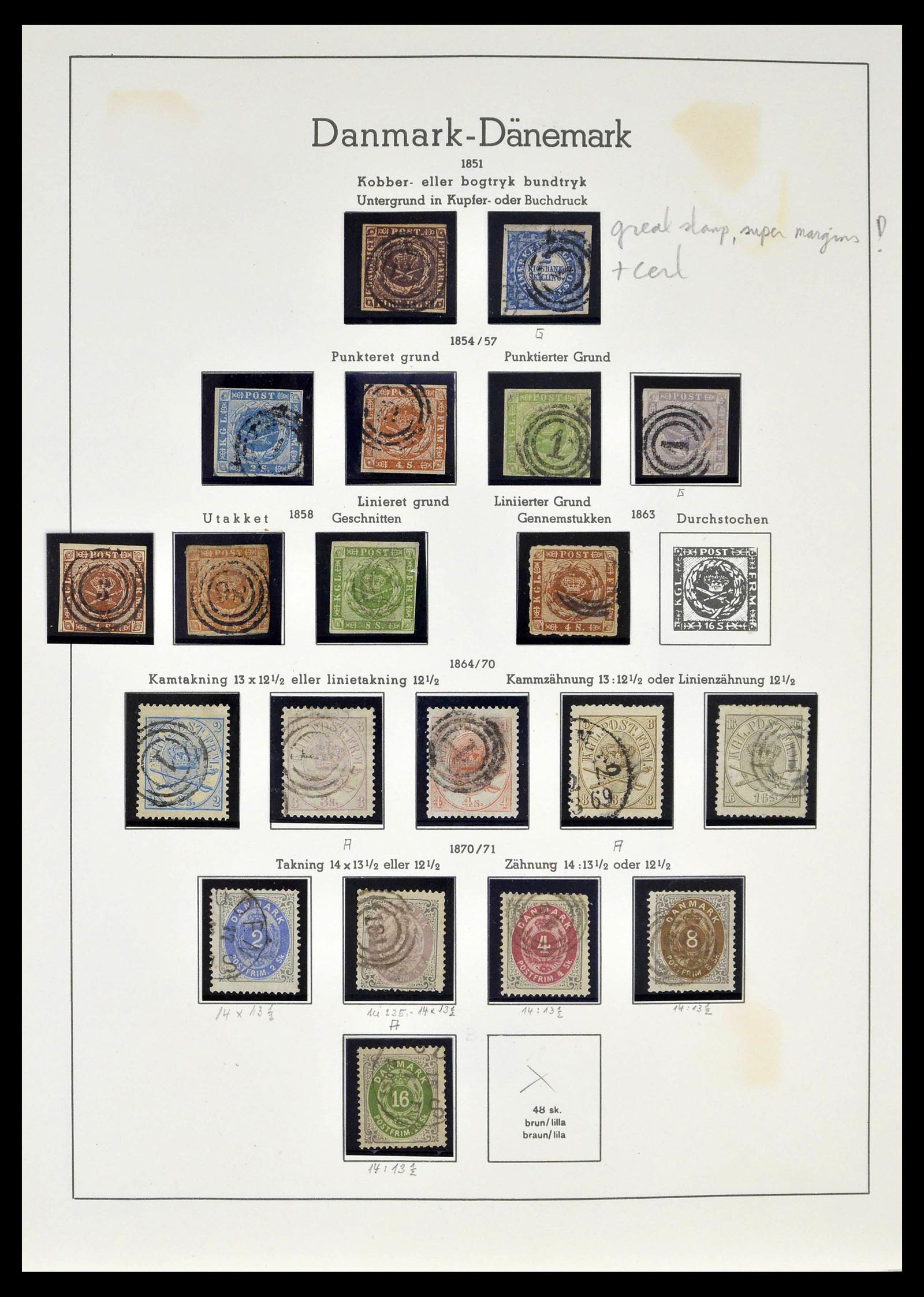 39394 0002 - Postzegelverzameling 39394 Denemarken 1851-1999.