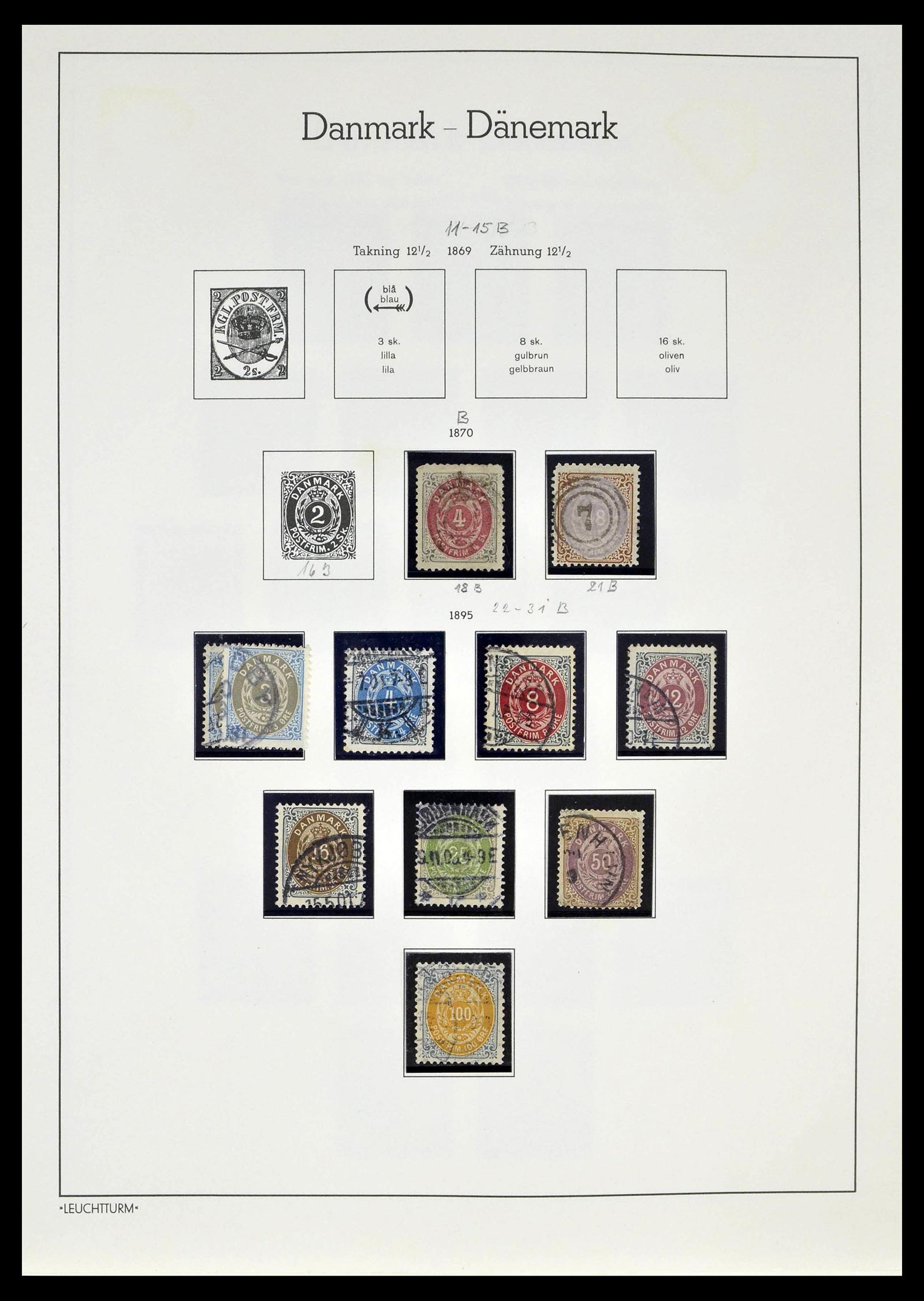 39394 0004 - Postzegelverzameling 39394 Denemarken 1851-1999.