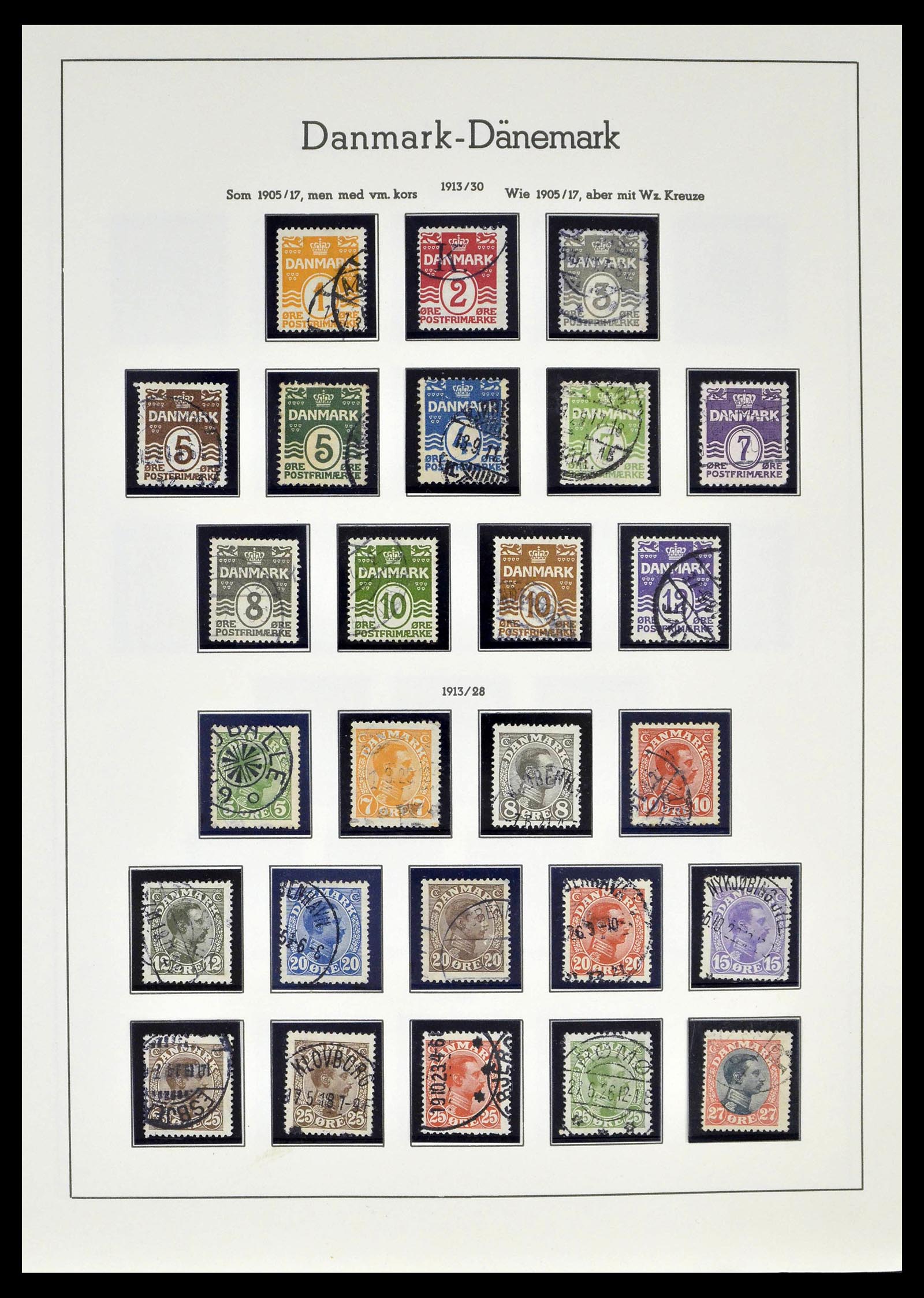 39394 0008 - Postzegelverzameling 39394 Denemarken 1851-1999.