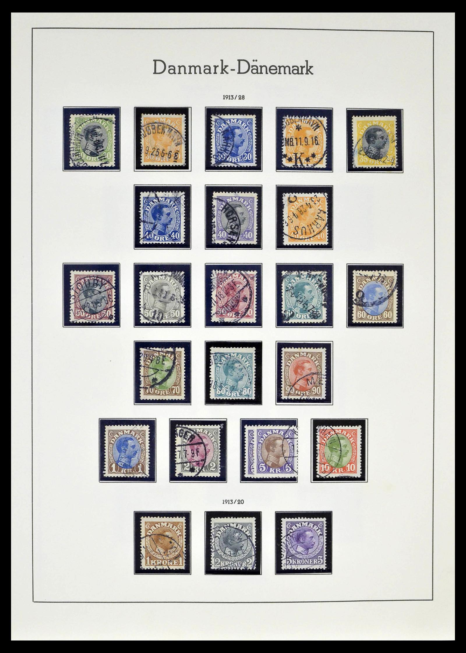 39394 0009 - Postzegelverzameling 39394 Denemarken 1851-1999.