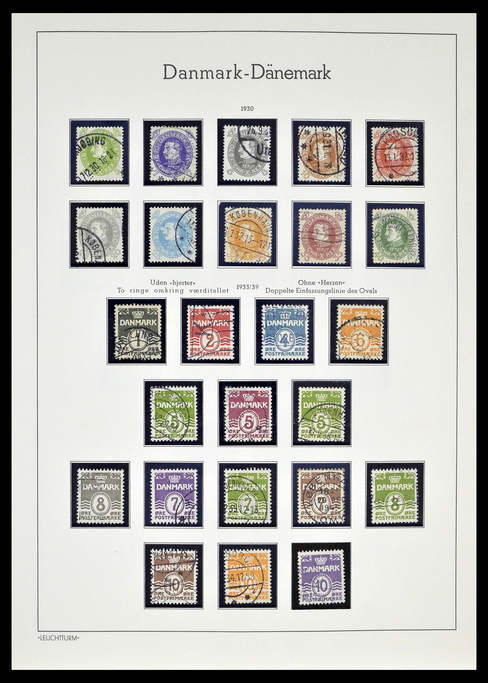 39394 0014 - Postzegelverzameling 39394 Denemarken 1851-1999.