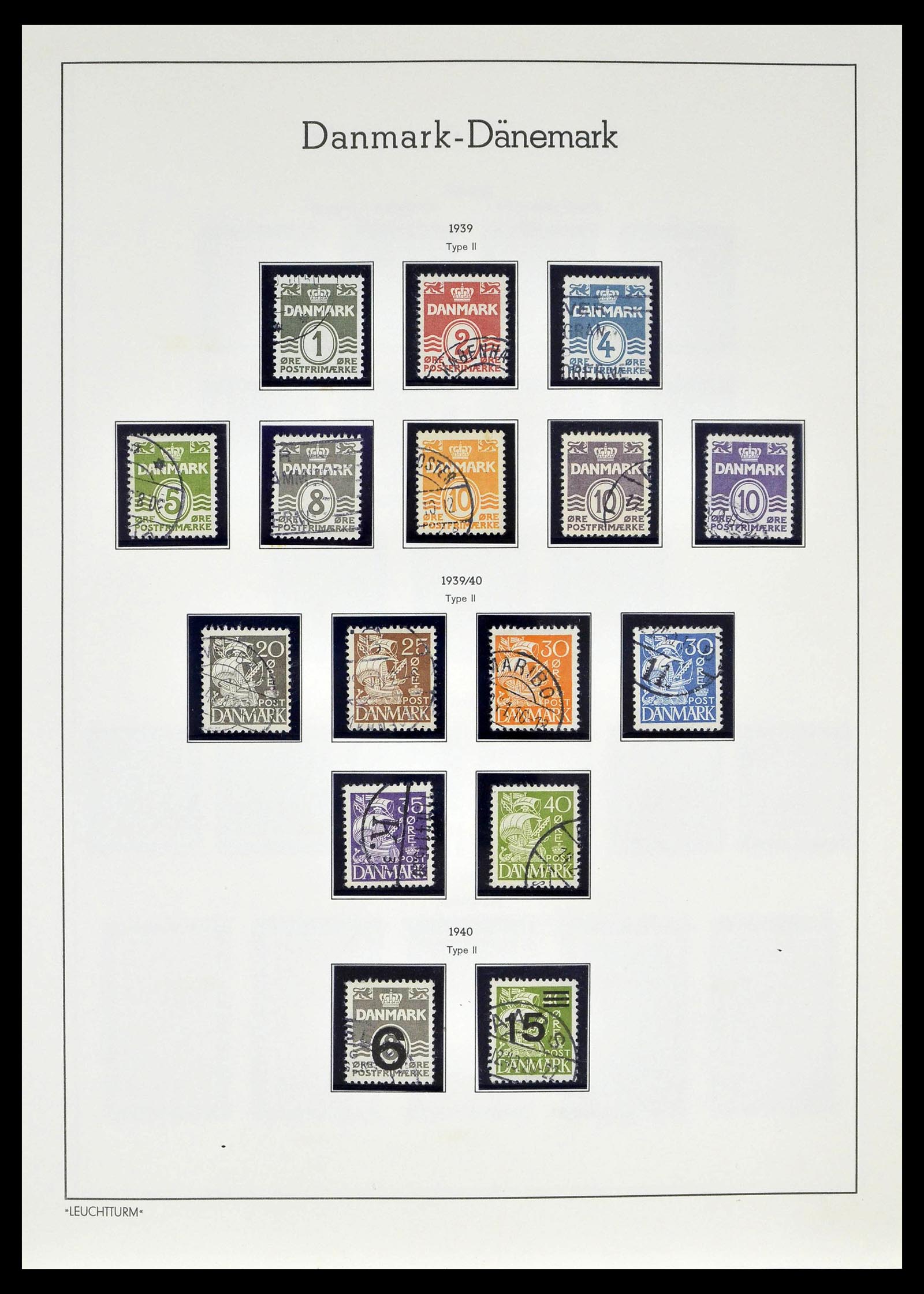 39394 0015 - Postzegelverzameling 39394 Denemarken 1851-1999.