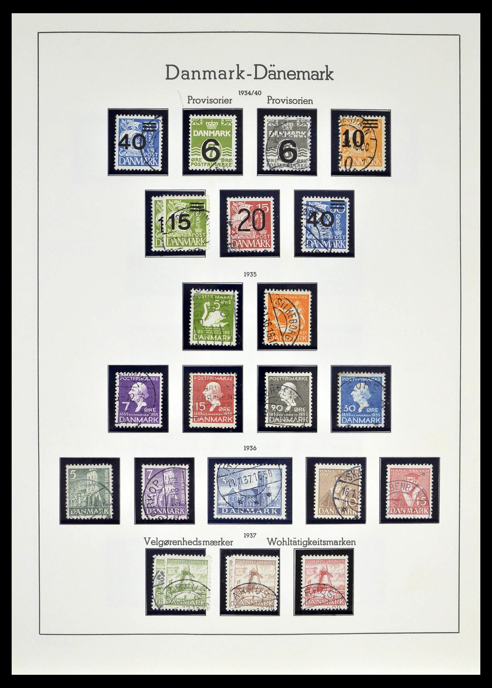 39394 0017 - Postzegelverzameling 39394 Denemarken 1851-1999.