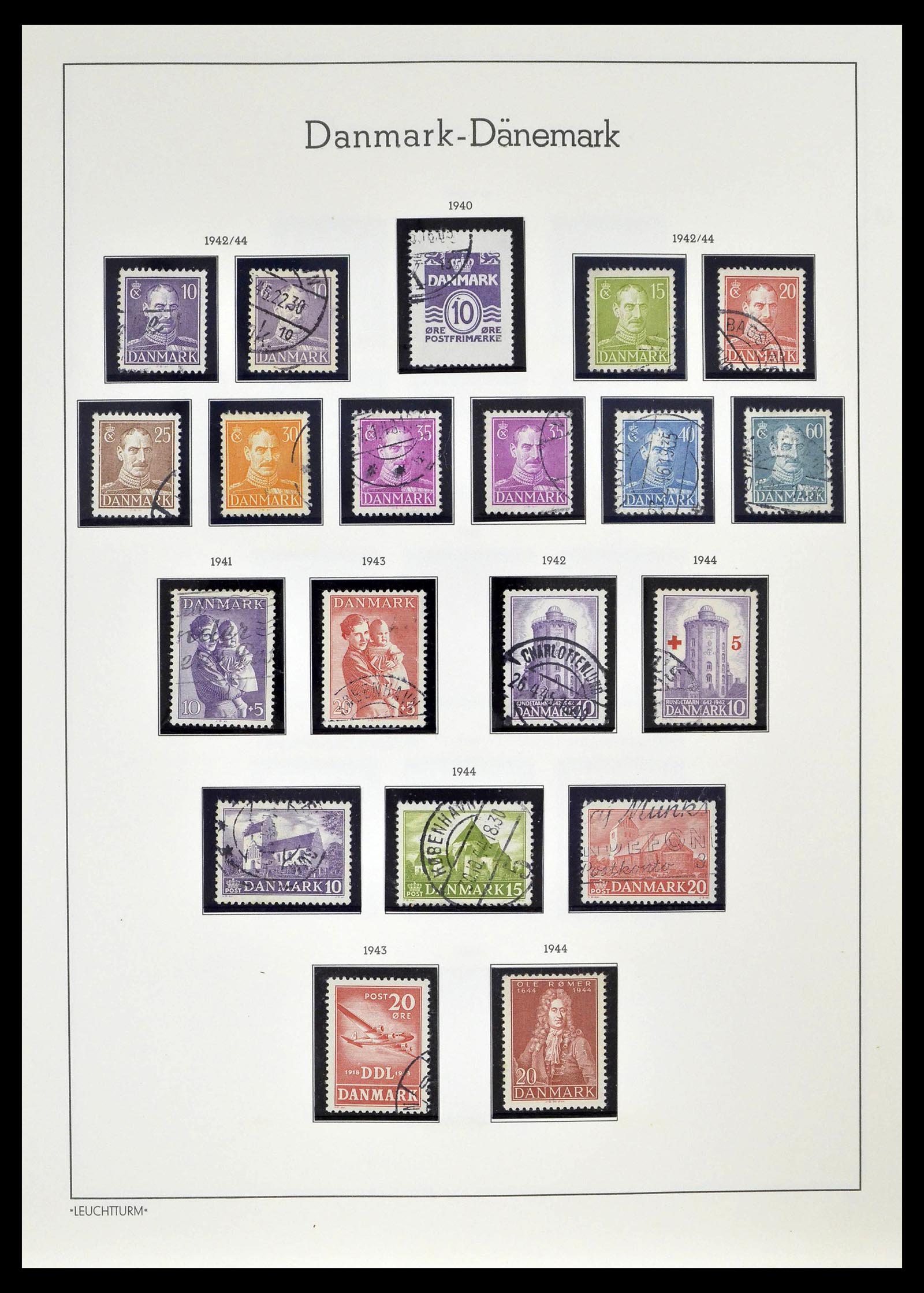 39394 0019 - Postzegelverzameling 39394 Denemarken 1851-1999.