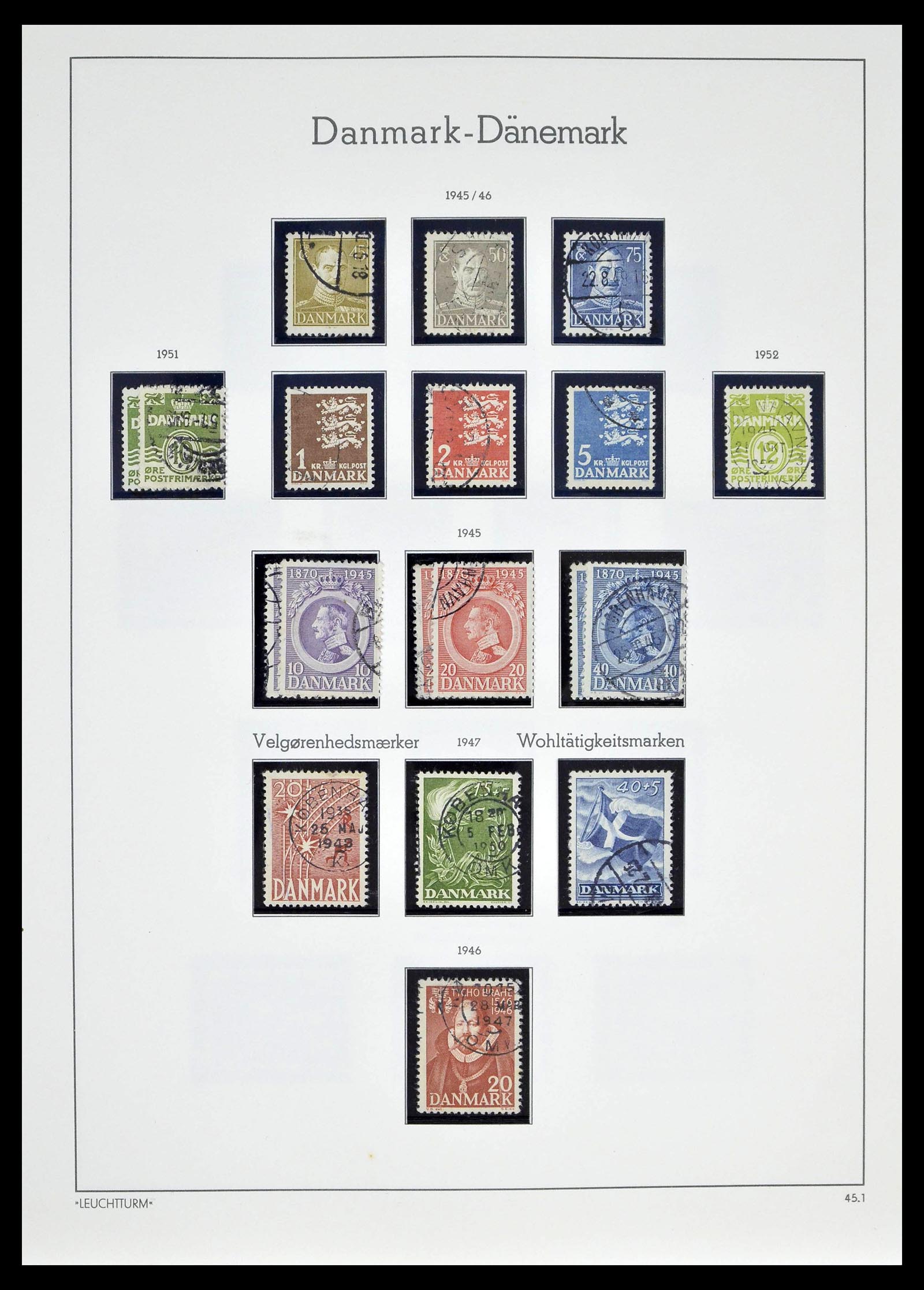 39394 0020 - Postzegelverzameling 39394 Denemarken 1851-1999.