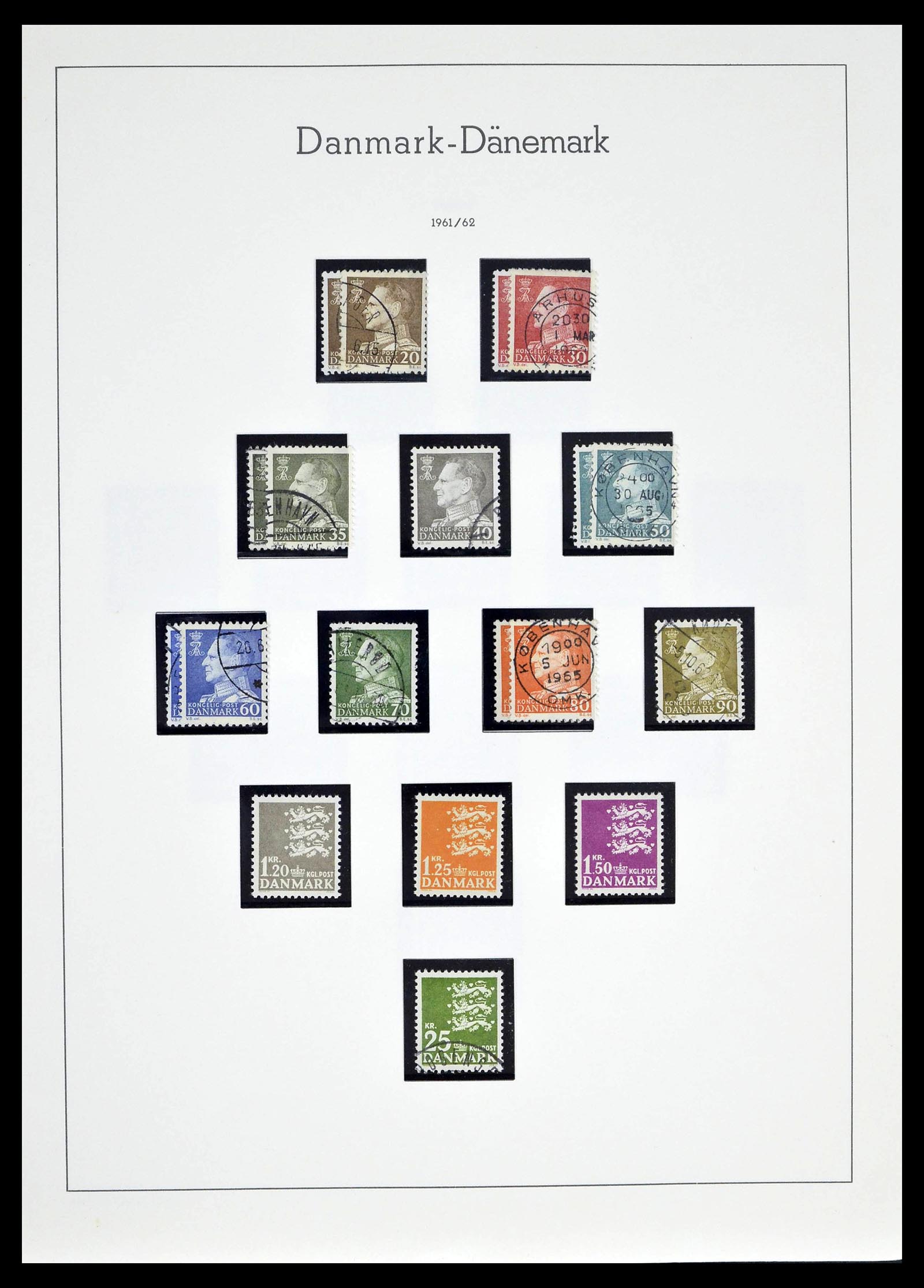 39394 0029 - Postzegelverzameling 39394 Denemarken 1851-1999.