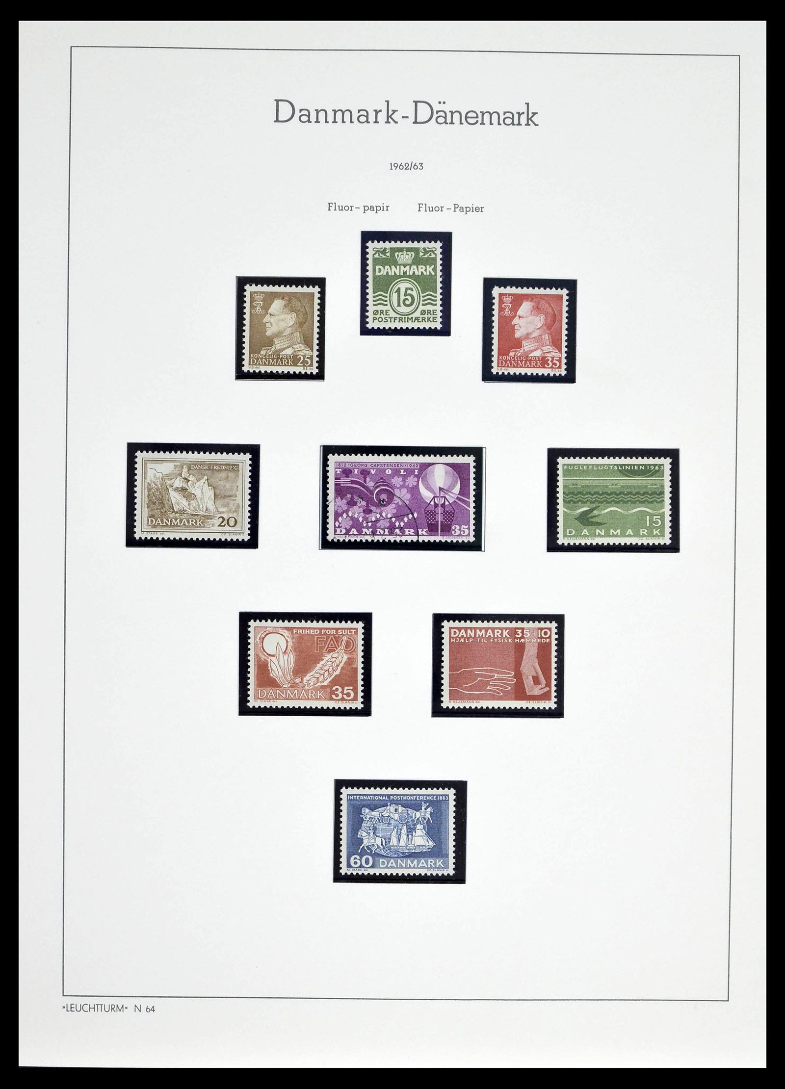 39394 0031 - Postzegelverzameling 39394 Denemarken 1851-1999.