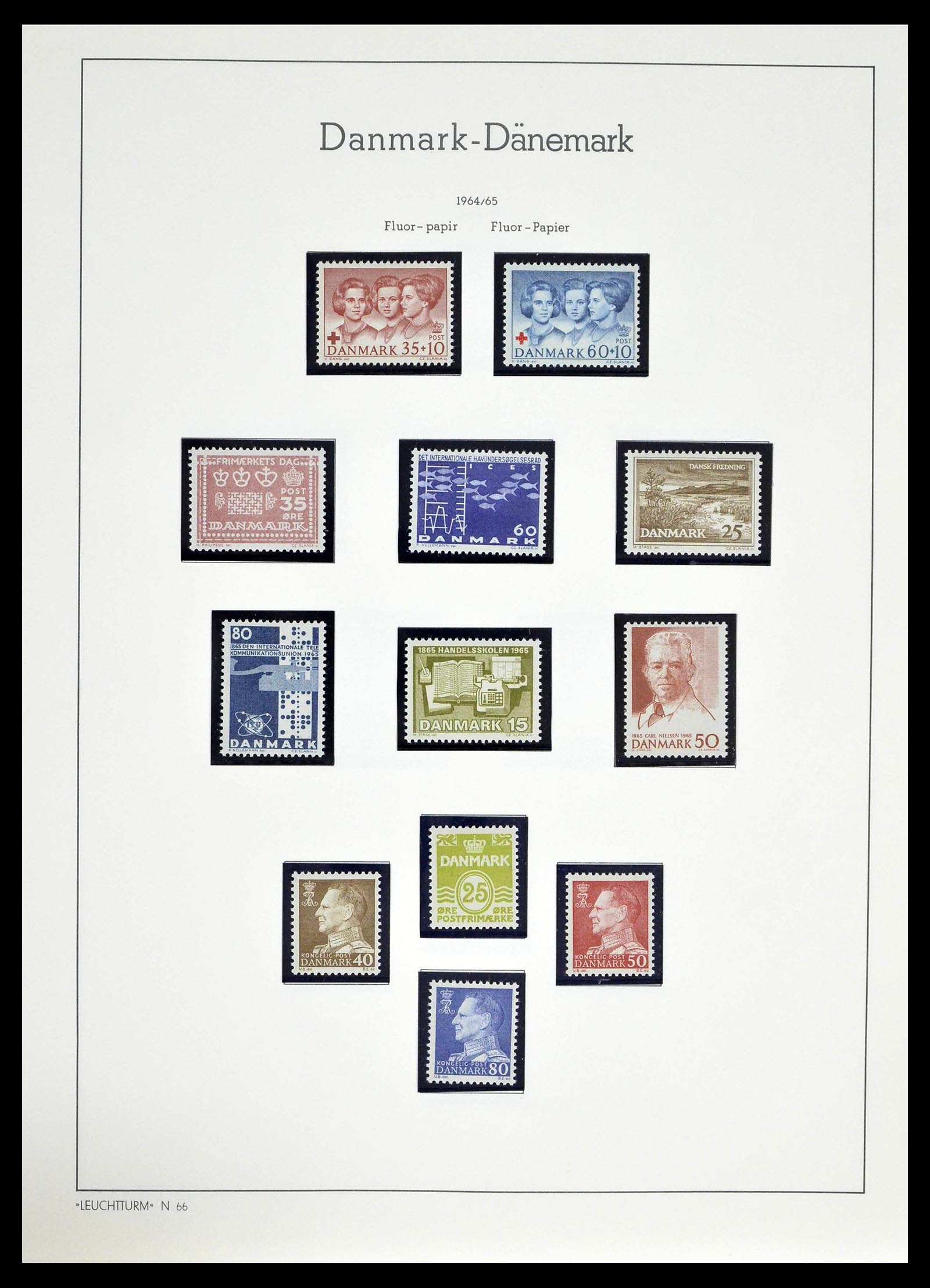 39394 0034 - Postzegelverzameling 39394 Denemarken 1851-1999.