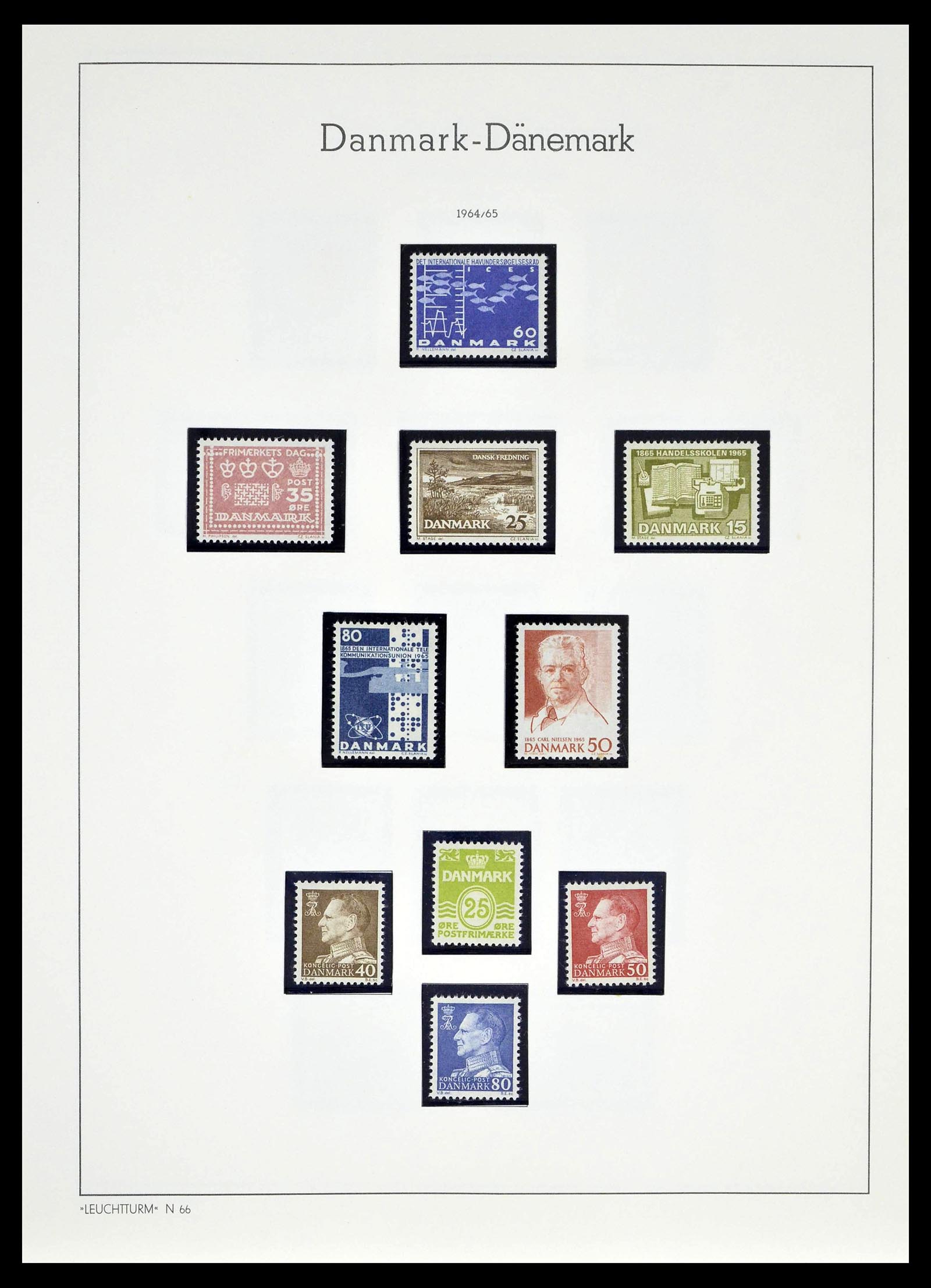 39394 0035 - Postzegelverzameling 39394 Denemarken 1851-1999.