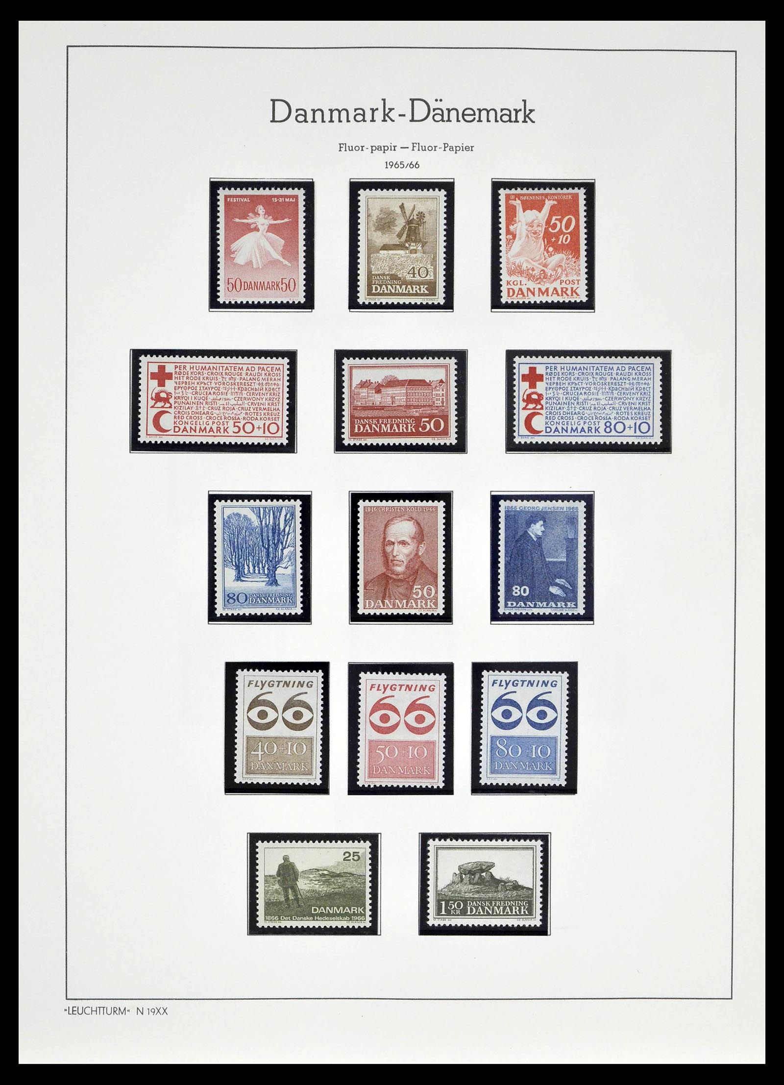 39394 0036 - Postzegelverzameling 39394 Denemarken 1851-1999.