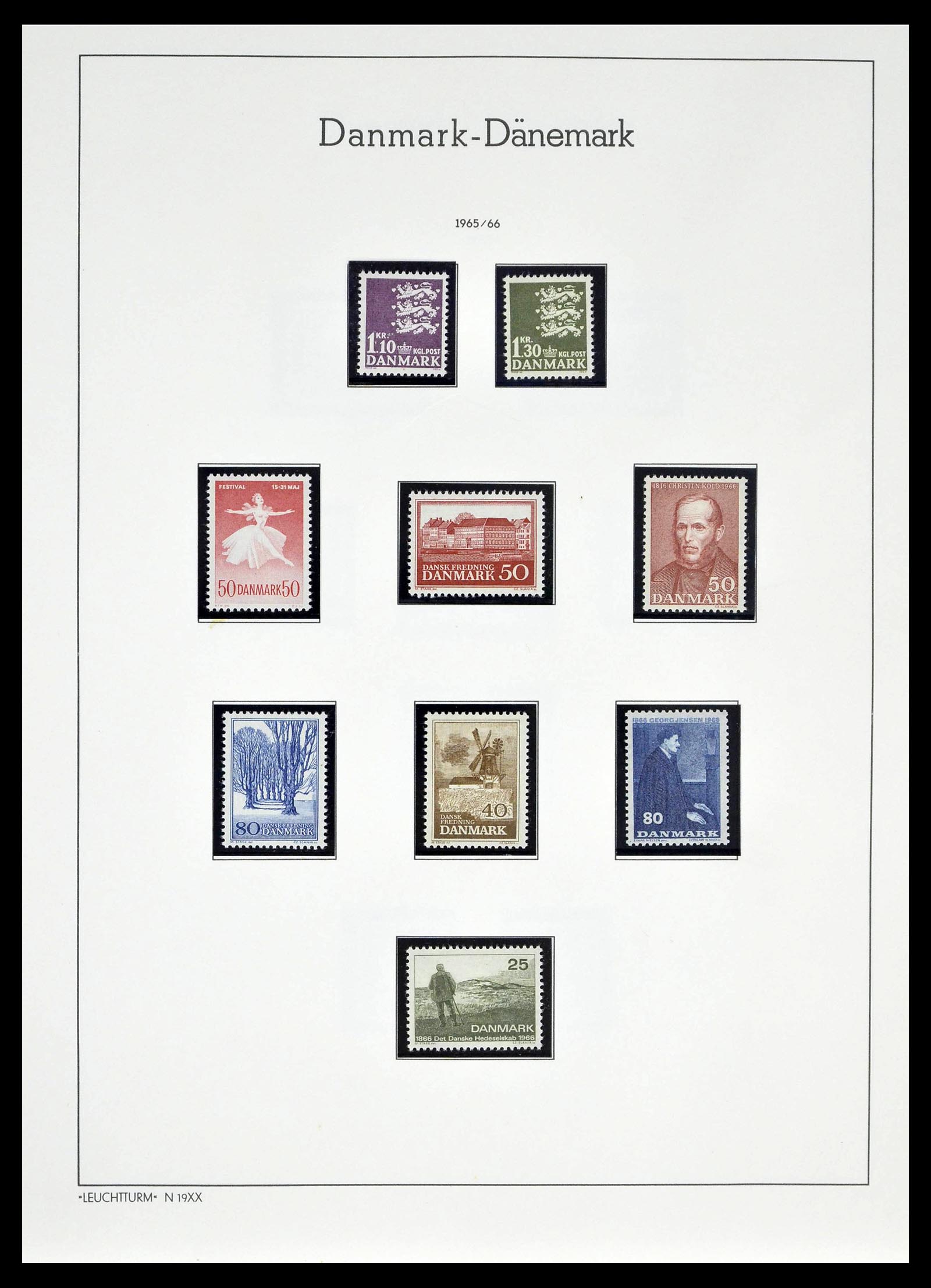 39394 0037 - Postzegelverzameling 39394 Denemarken 1851-1999.