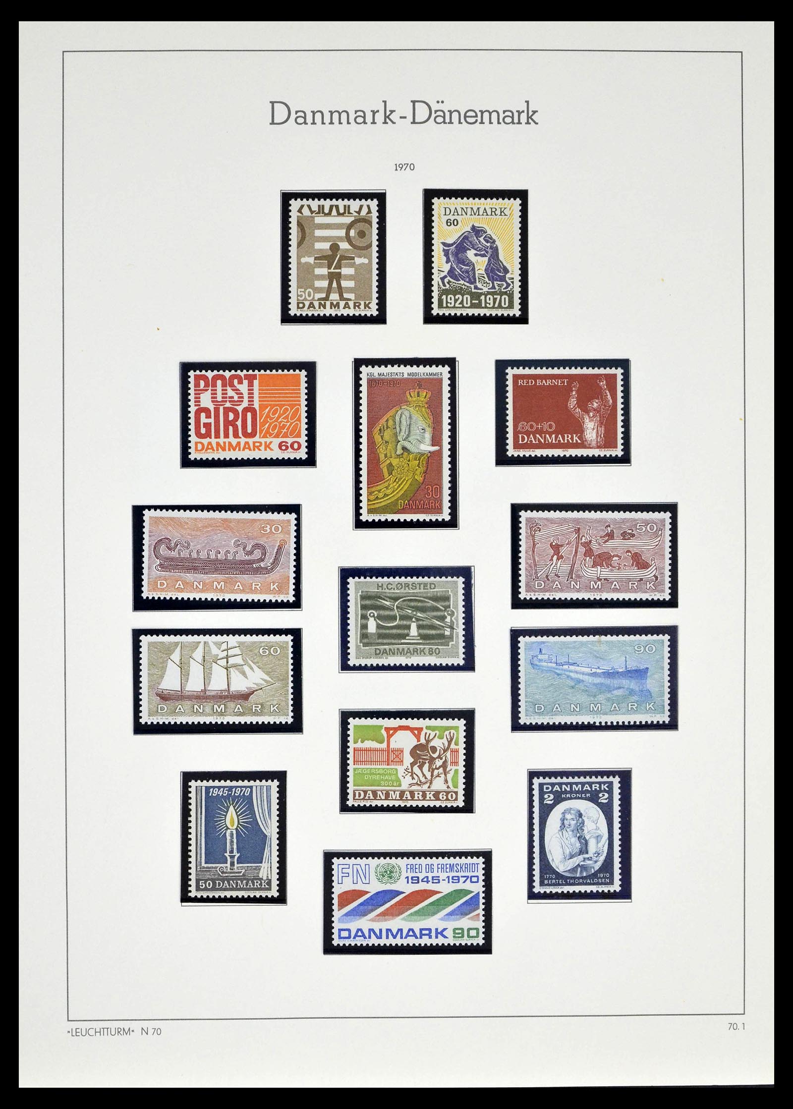 39394 0043 - Postzegelverzameling 39394 Denemarken 1851-1999.