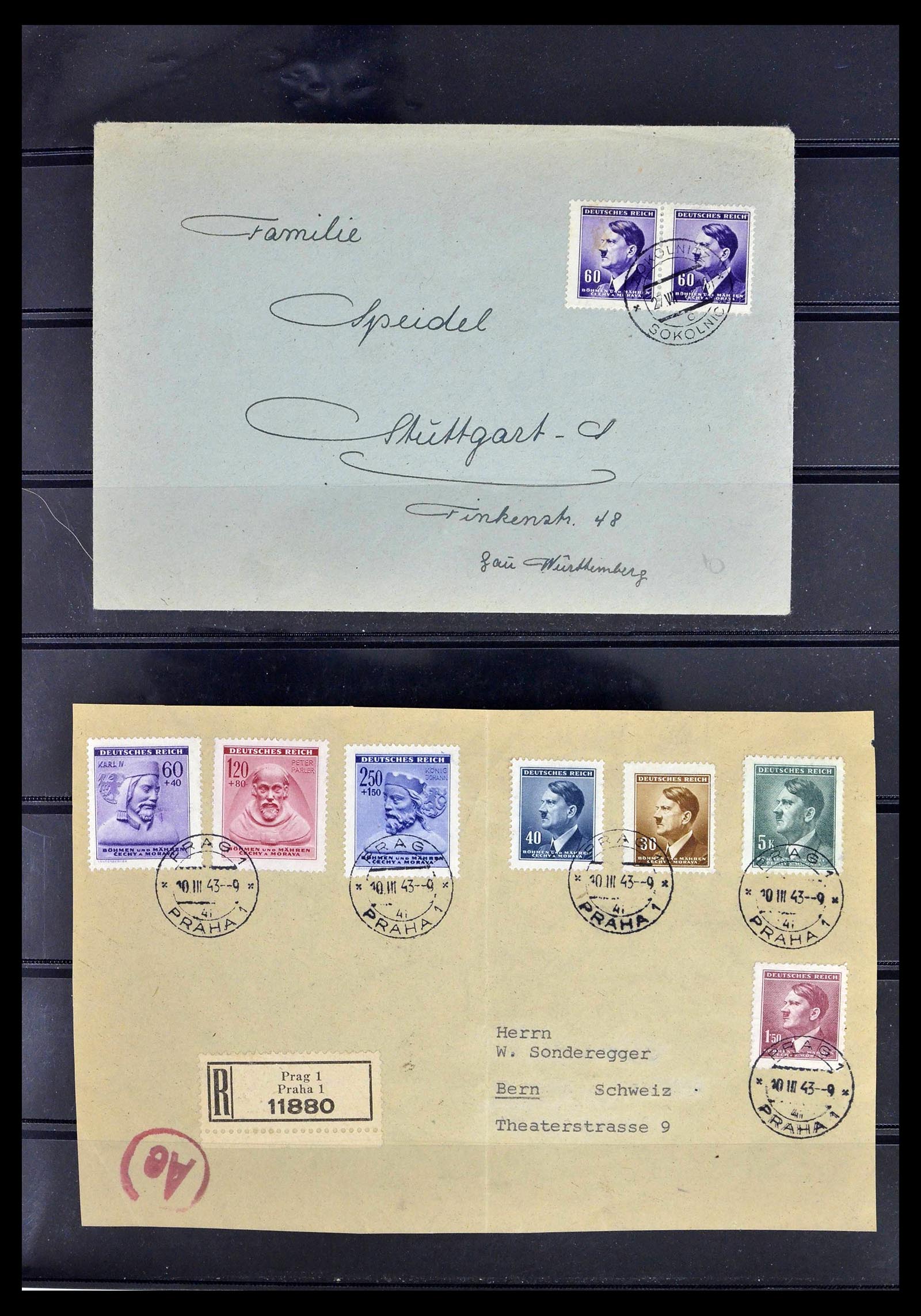 39396 0036 - Stamp collection 39396 German occupation WW II 1939-1945.