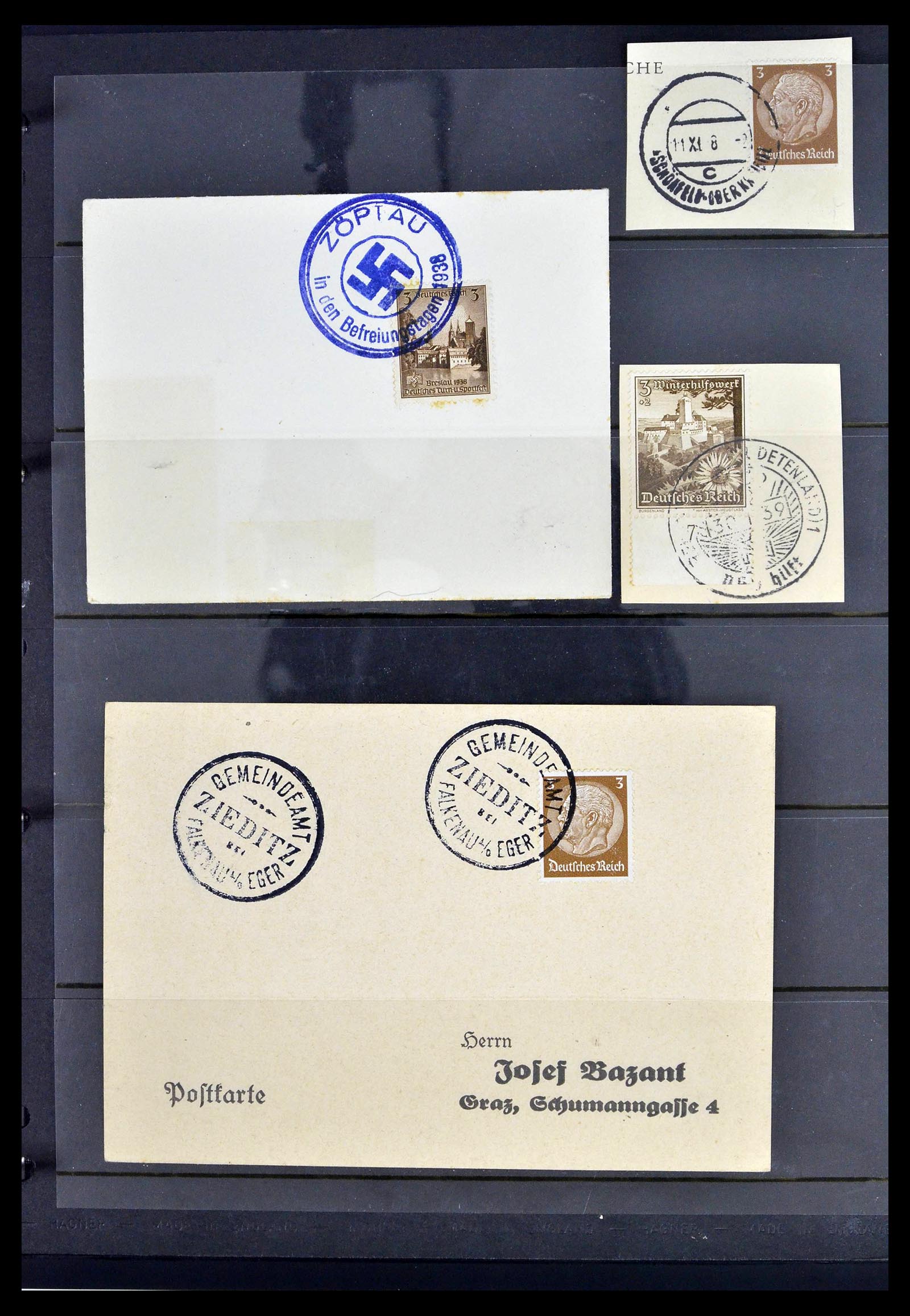 39396 0052 - Postzegelverzameling 39396 Duitse bezetting WO II 1939-1945.