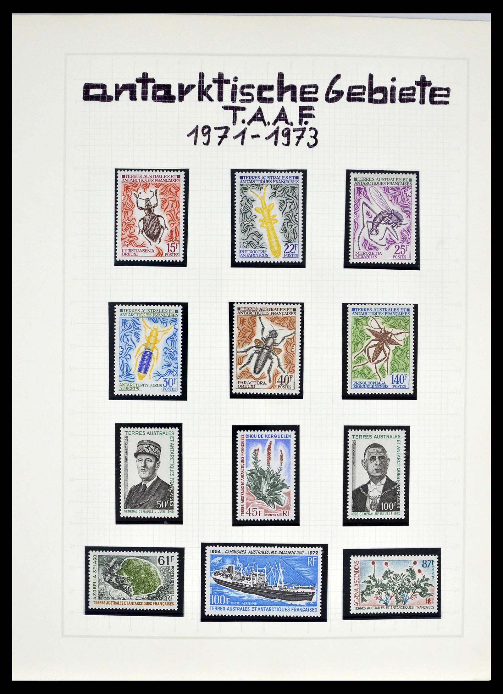 39398 0010 - Stamp collection 39398 Antarctica 1908-1984.