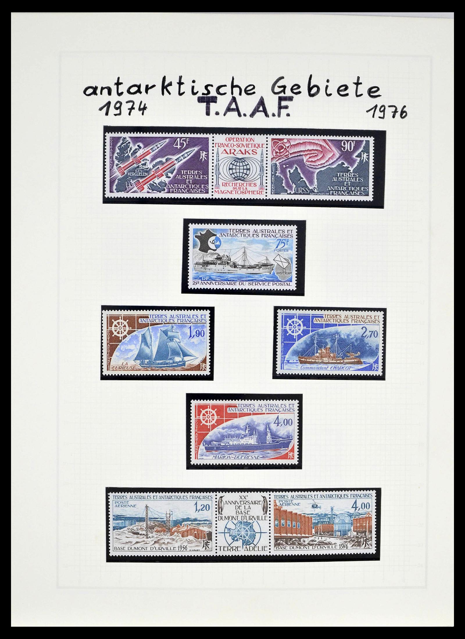 39398 0012 - Stamp collection 39398 Antarctica 1908-1984.