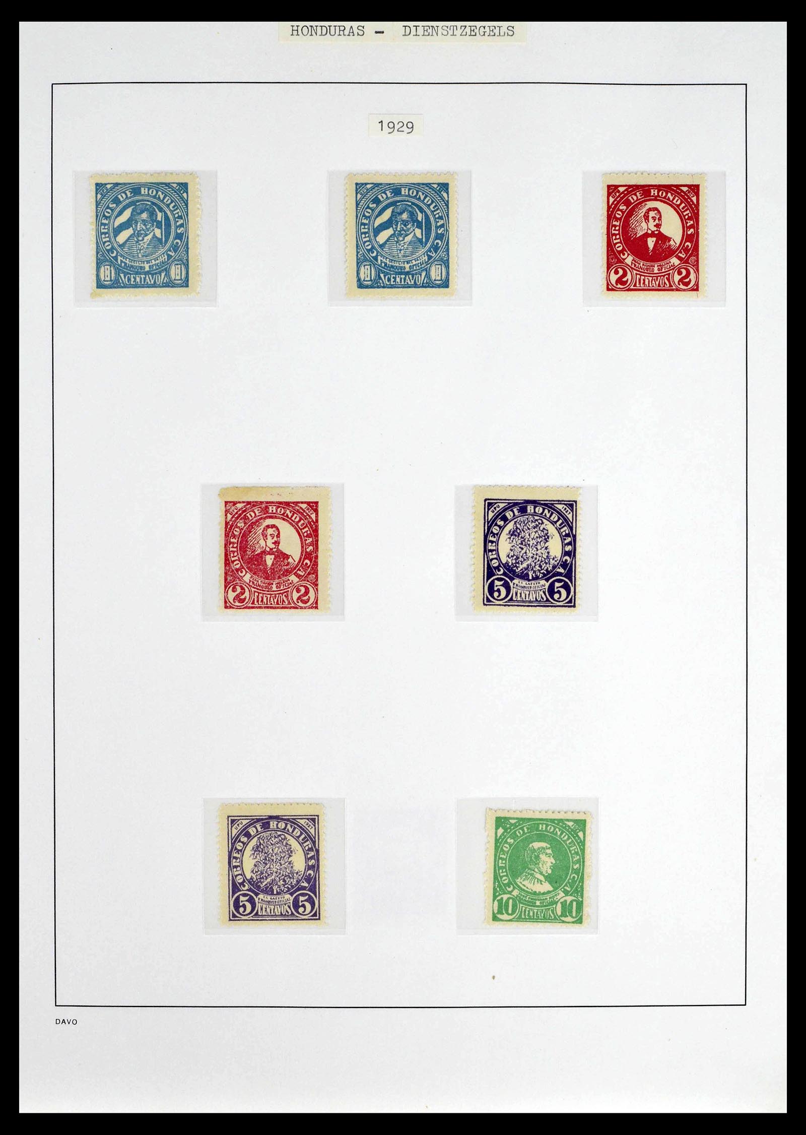 39404 0019 - Postzegelverzameling 39404 Honduras dienstzegels 1890-1974.