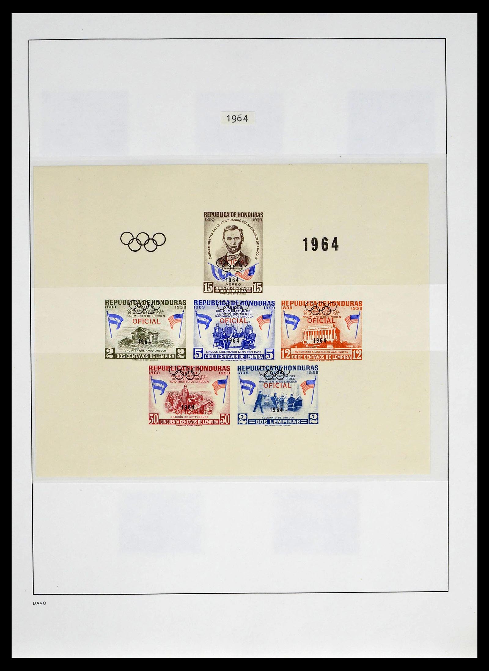 39404 0041 - Postzegelverzameling 39404 Honduras dienstzegels 1890-1974.