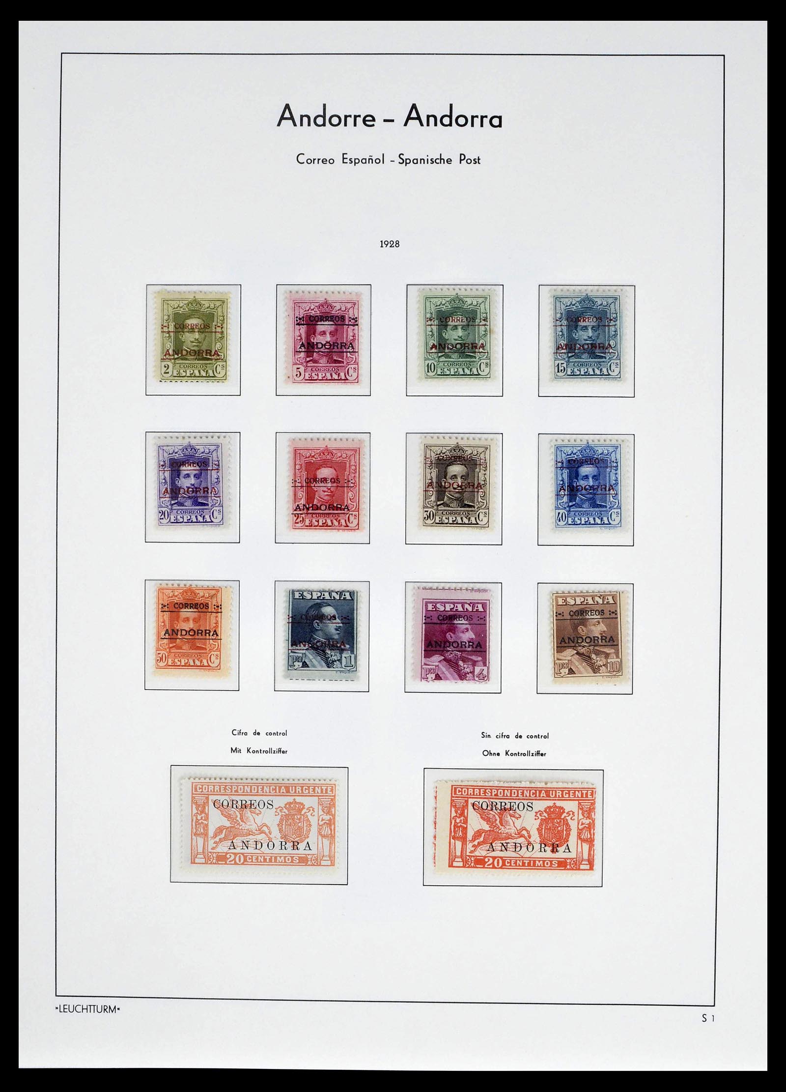 39406 0001 - Stamp collection 39406 Spanish Andorra 1938-1947.
