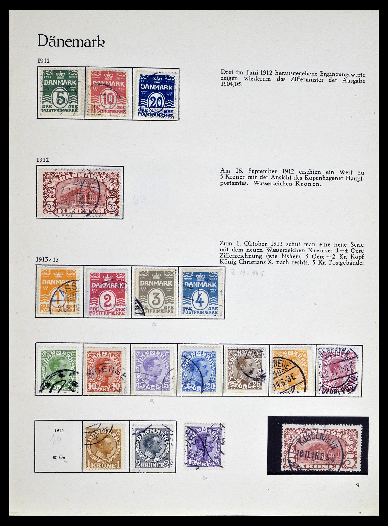 39407 0004 - Postzegelverzameling 39407 Denemarken 1851-1969.