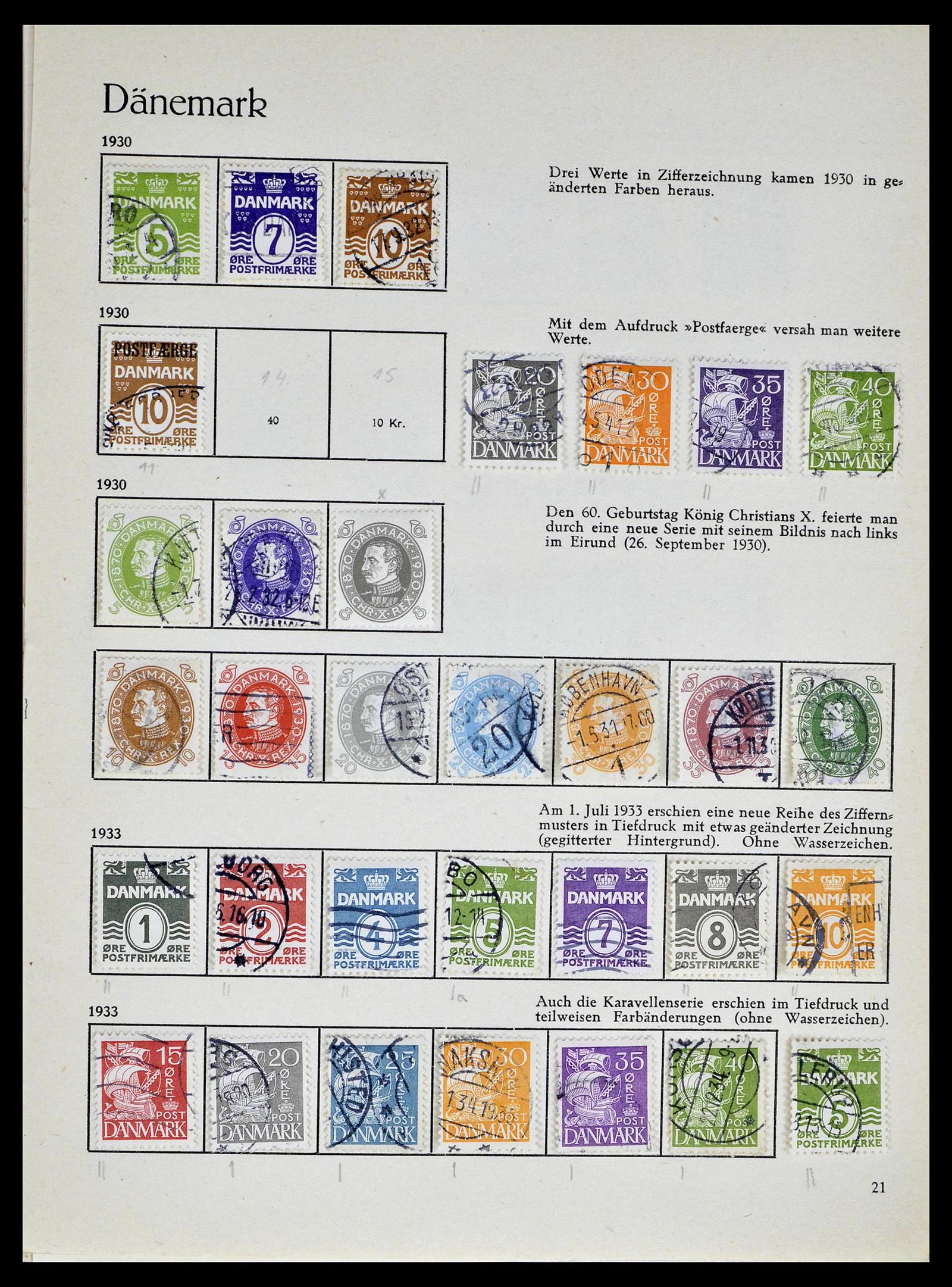 39407 0010 - Postzegelverzameling 39407 Denemarken 1851-1969.