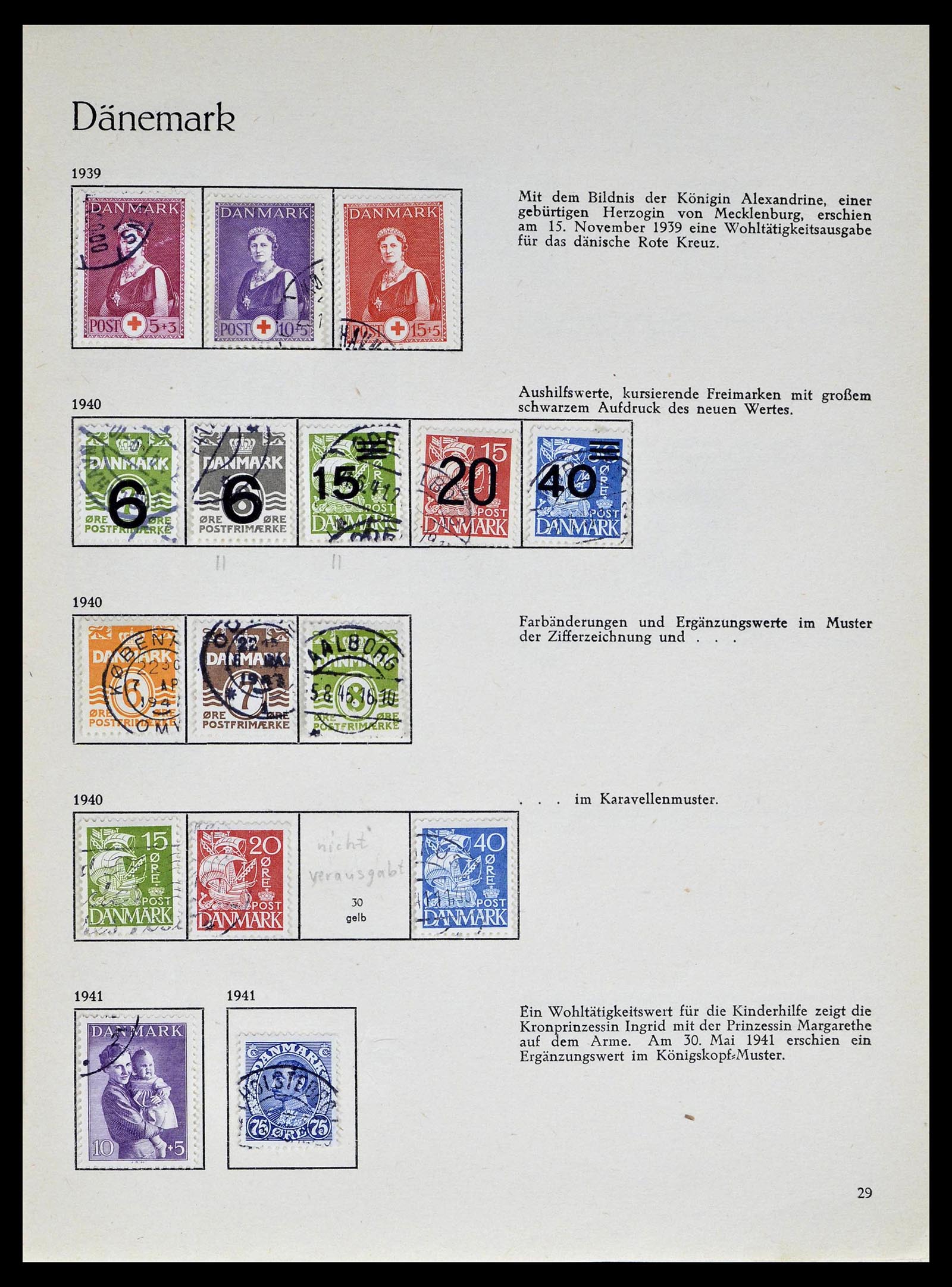 39407 0014 - Postzegelverzameling 39407 Denemarken 1851-1969.
