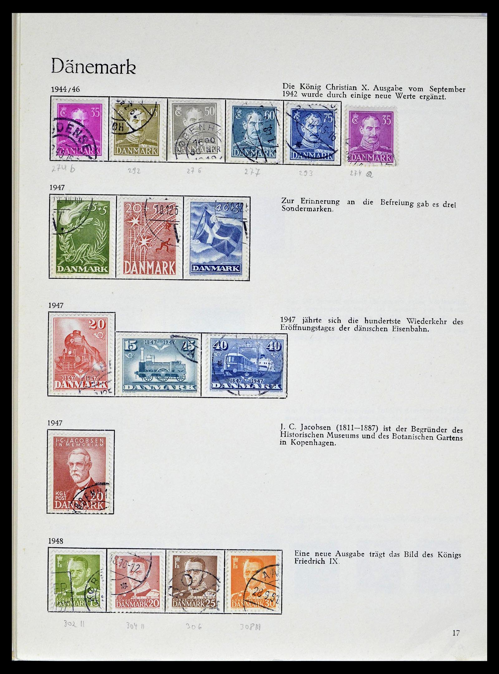 39407 0017 - Postzegelverzameling 39407 Denemarken 1851-1969.