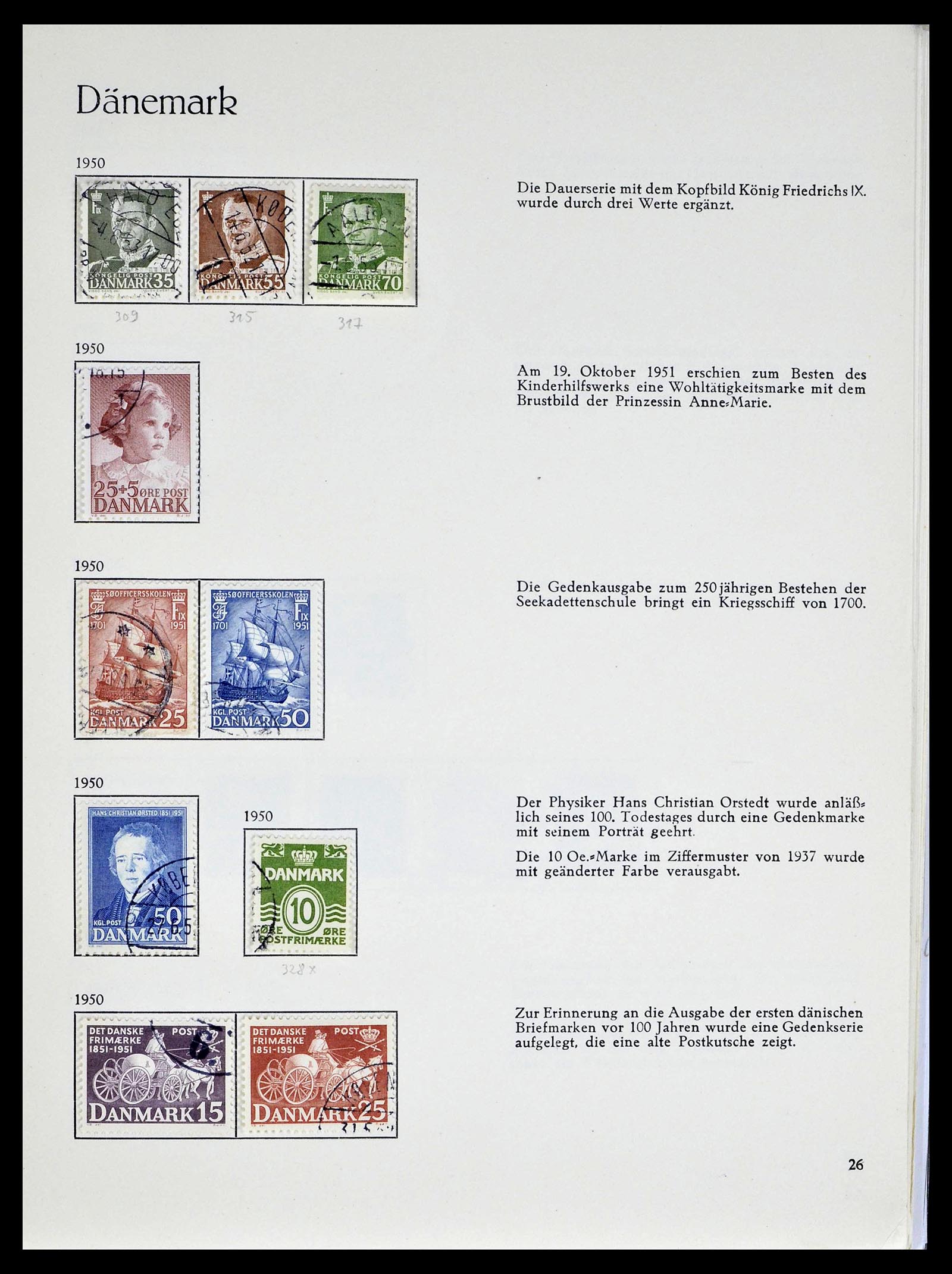39407 0020 - Postzegelverzameling 39407 Denemarken 1851-1969.