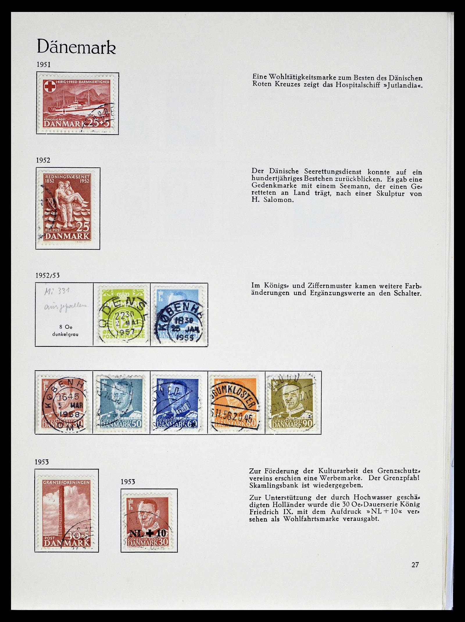 39407 0021 - Stamp collection 39407 Denmark 1851-1969.