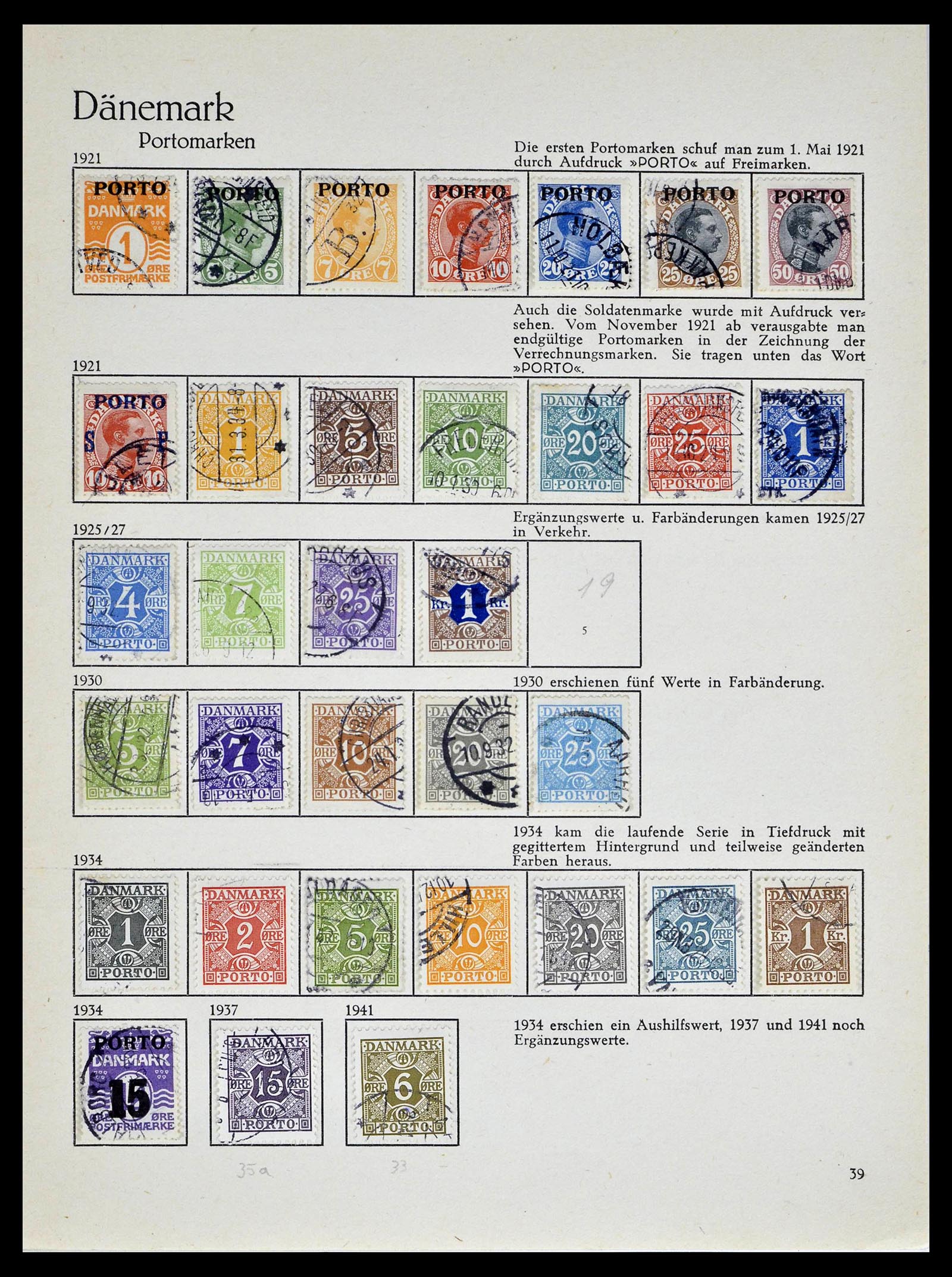 39407 0040 - Stamp collection 39407 Denmark 1851-1969.