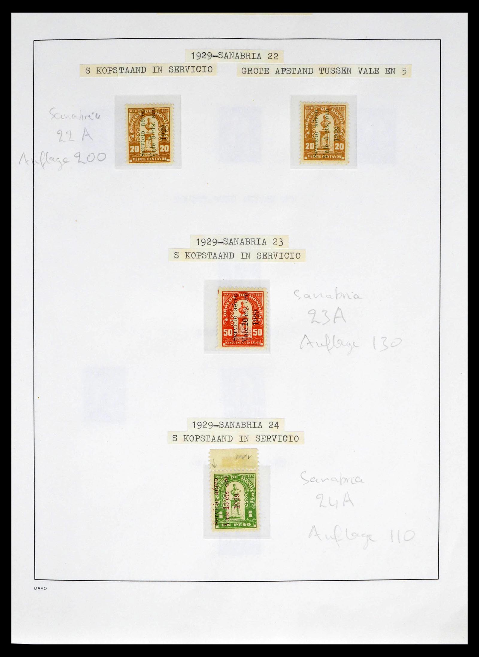 39410 0003 - Postzegelverzameling 39410 Honduras topverzameling luchtpost 1925-198