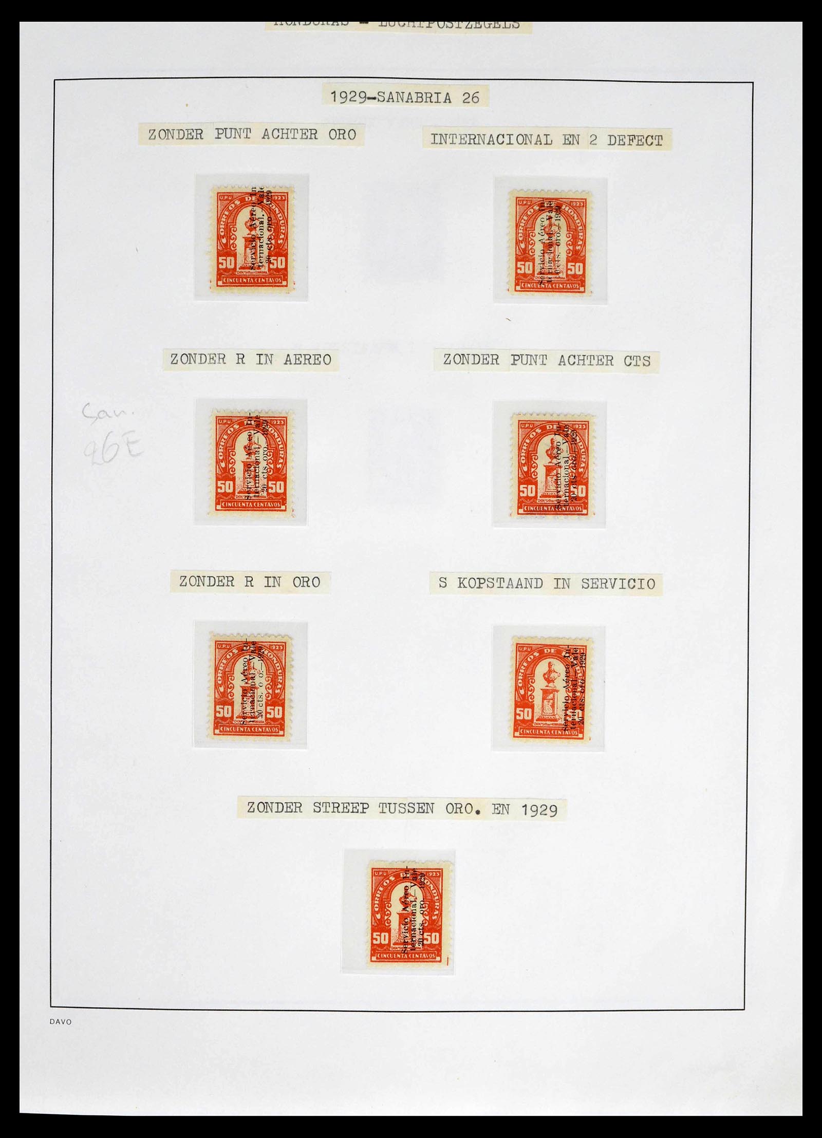 39410 0005 - Postzegelverzameling 39410 Honduras topverzameling luchtpost 1925-198