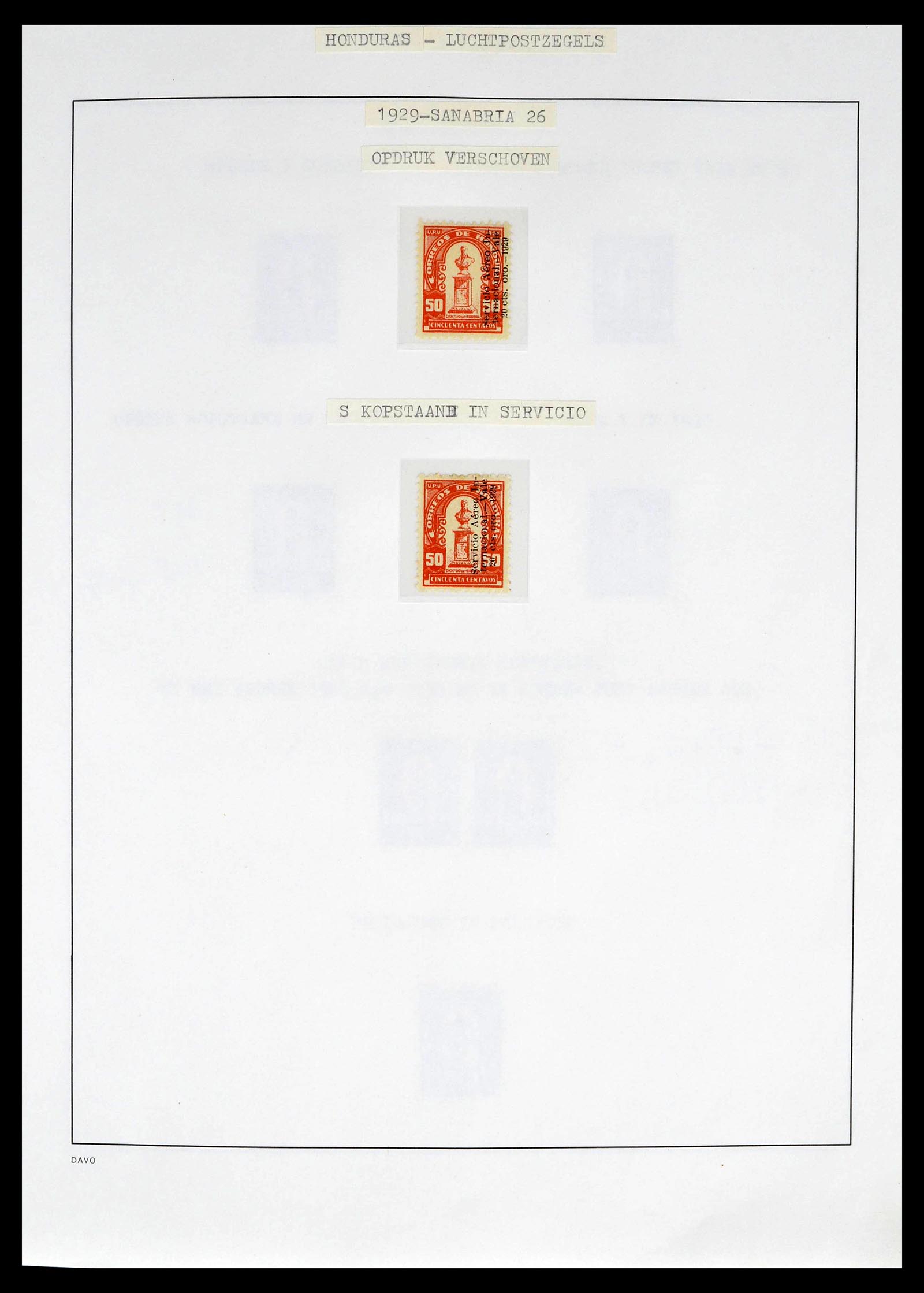 39410 0006 - Postzegelverzameling 39410 Honduras topverzameling luchtpost 1925-198