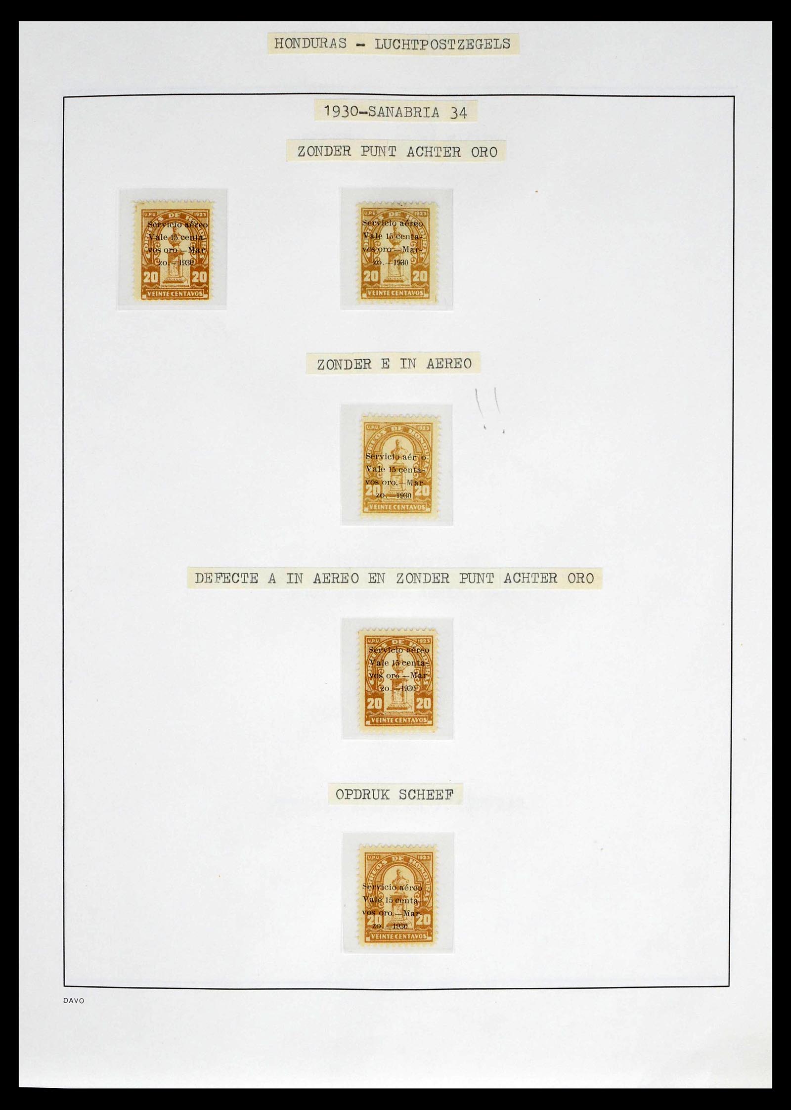 39410 0014 - Postzegelverzameling 39410 Honduras topverzameling luchtpost 1925-198