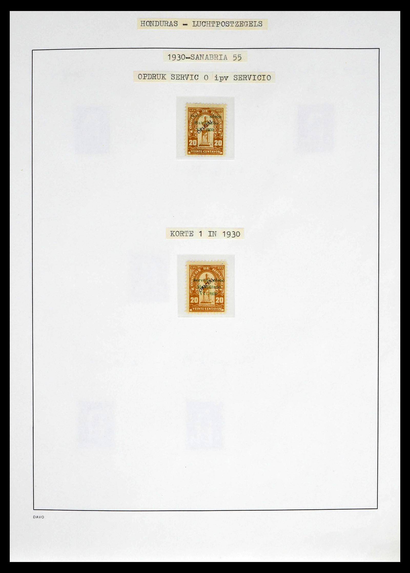 39410 0022 - Postzegelverzameling 39410 Honduras topverzameling luchtpost 1925-198