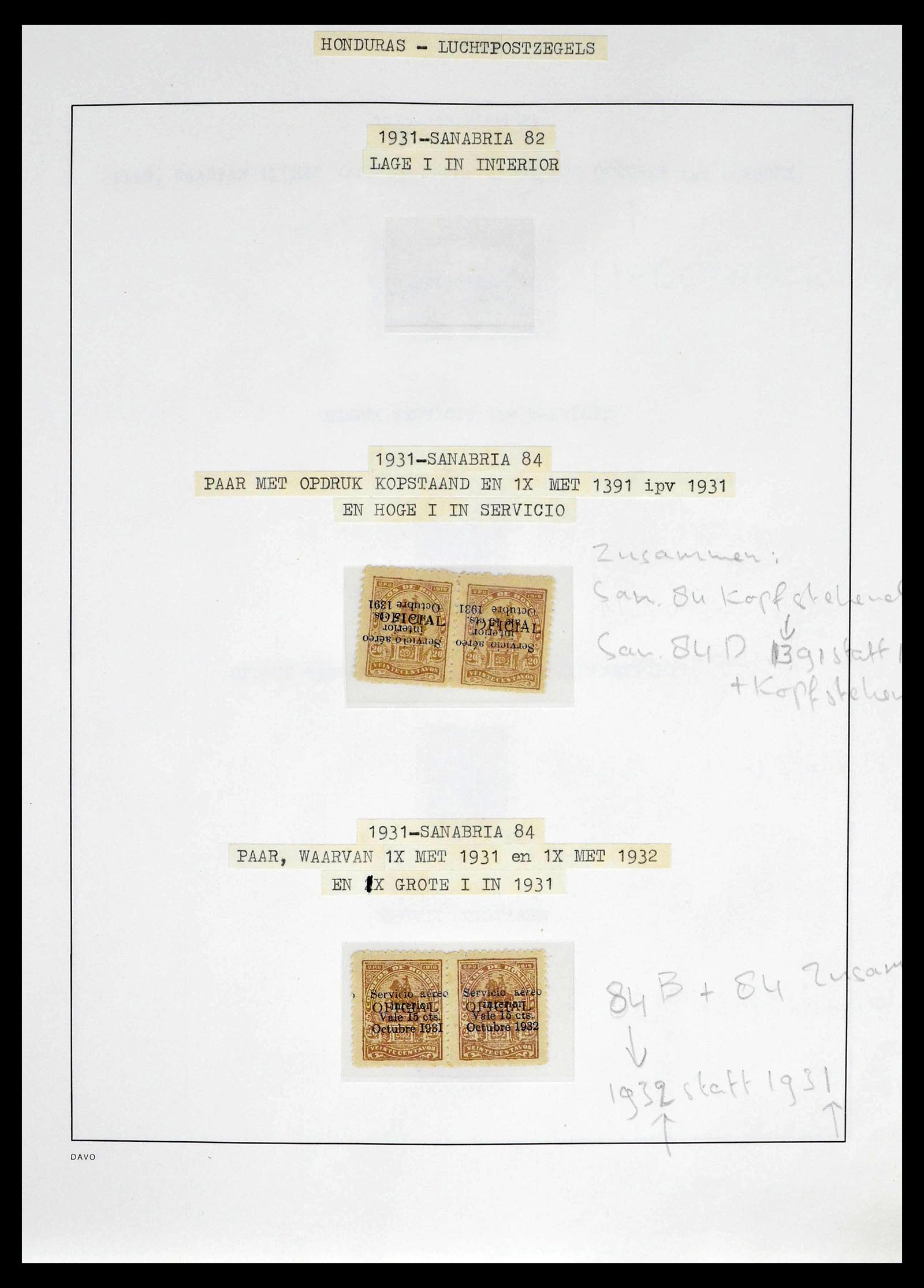 39410 0026 - Postzegelverzameling 39410 Honduras topverzameling luchtpost 1925-198