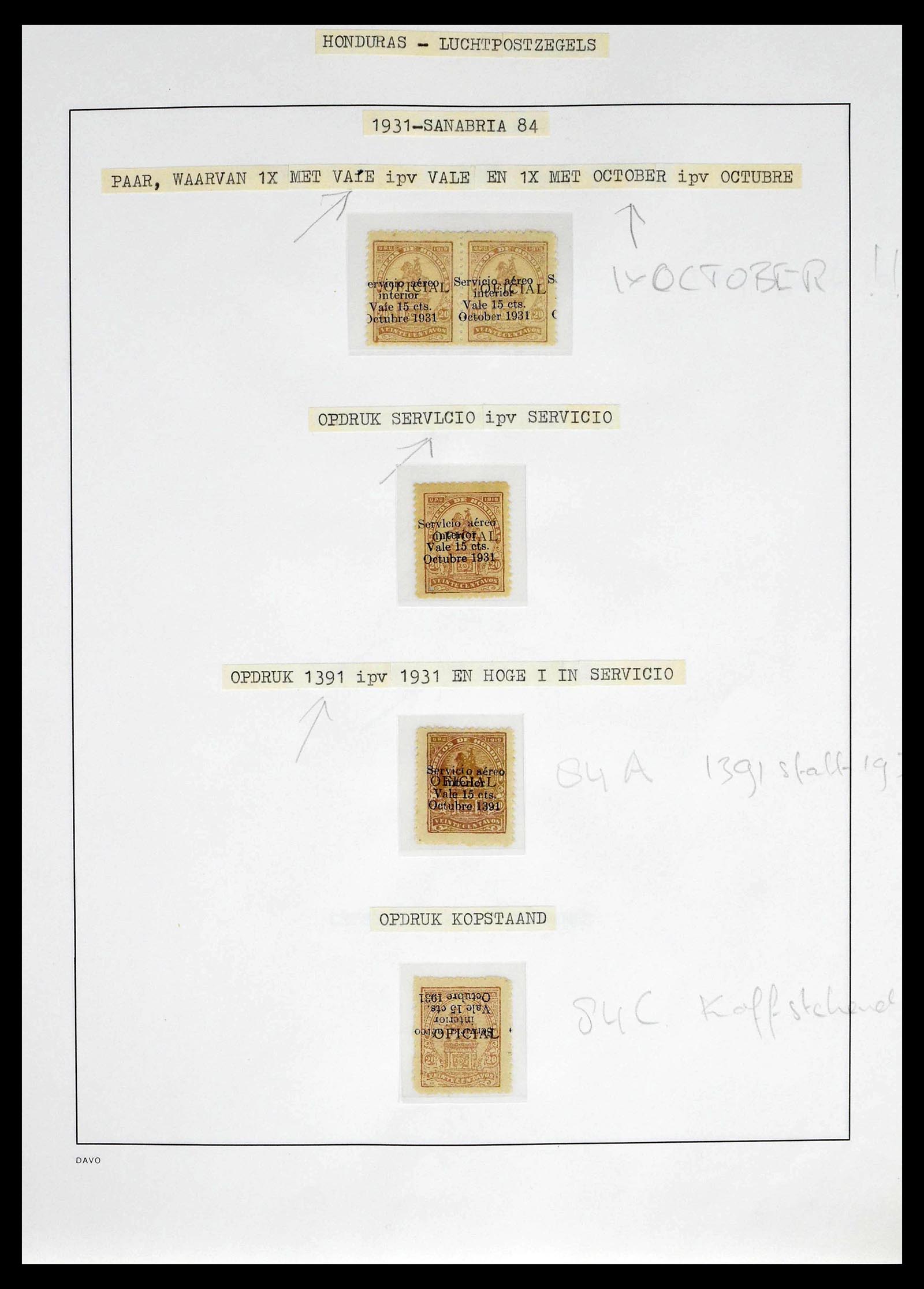 39410 0027 - Postzegelverzameling 39410 Honduras topverzameling luchtpost 1925-198
