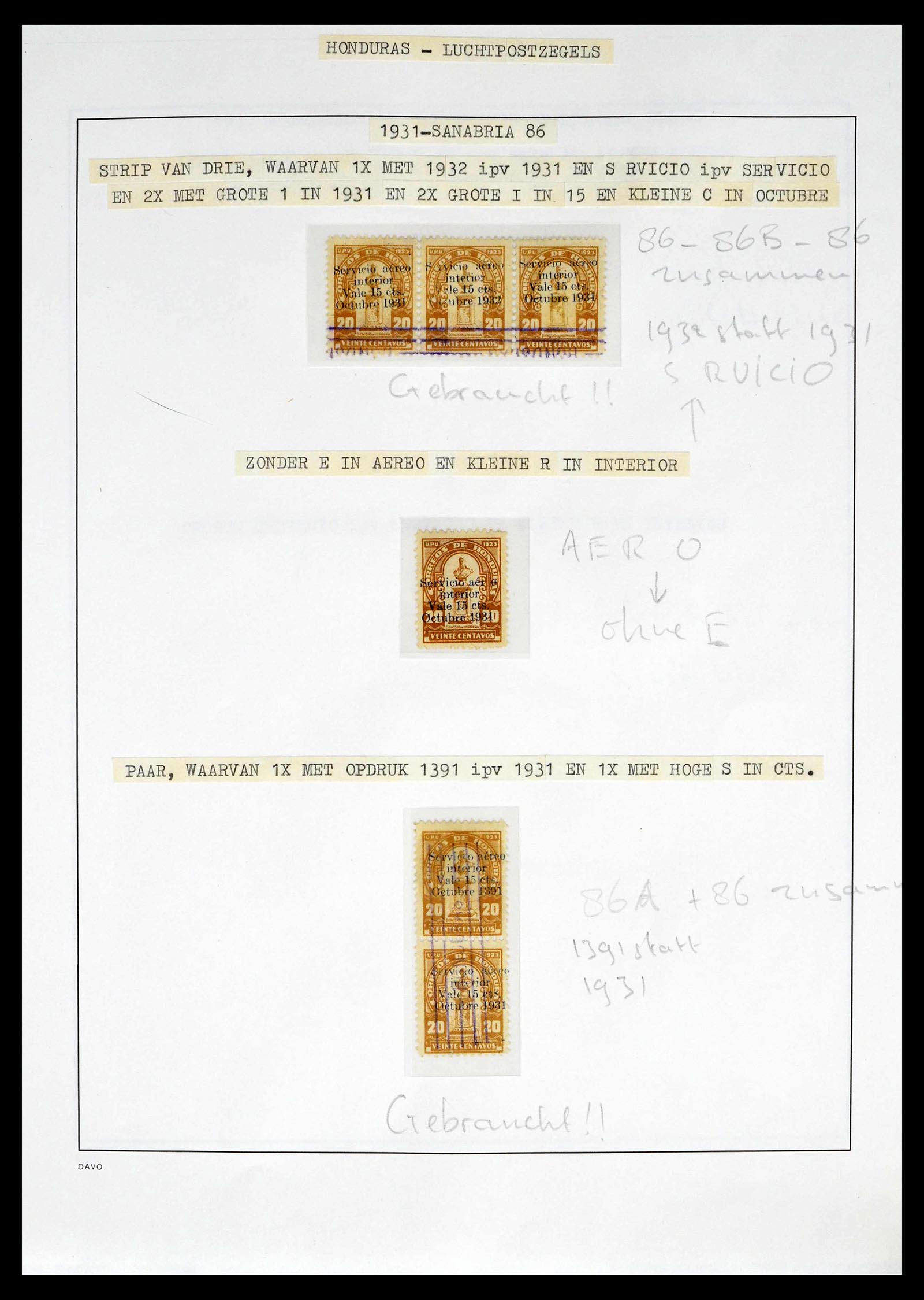 39410 0029 - Stamp collection 39410 Honduras topcollection airmail 1925-1984.