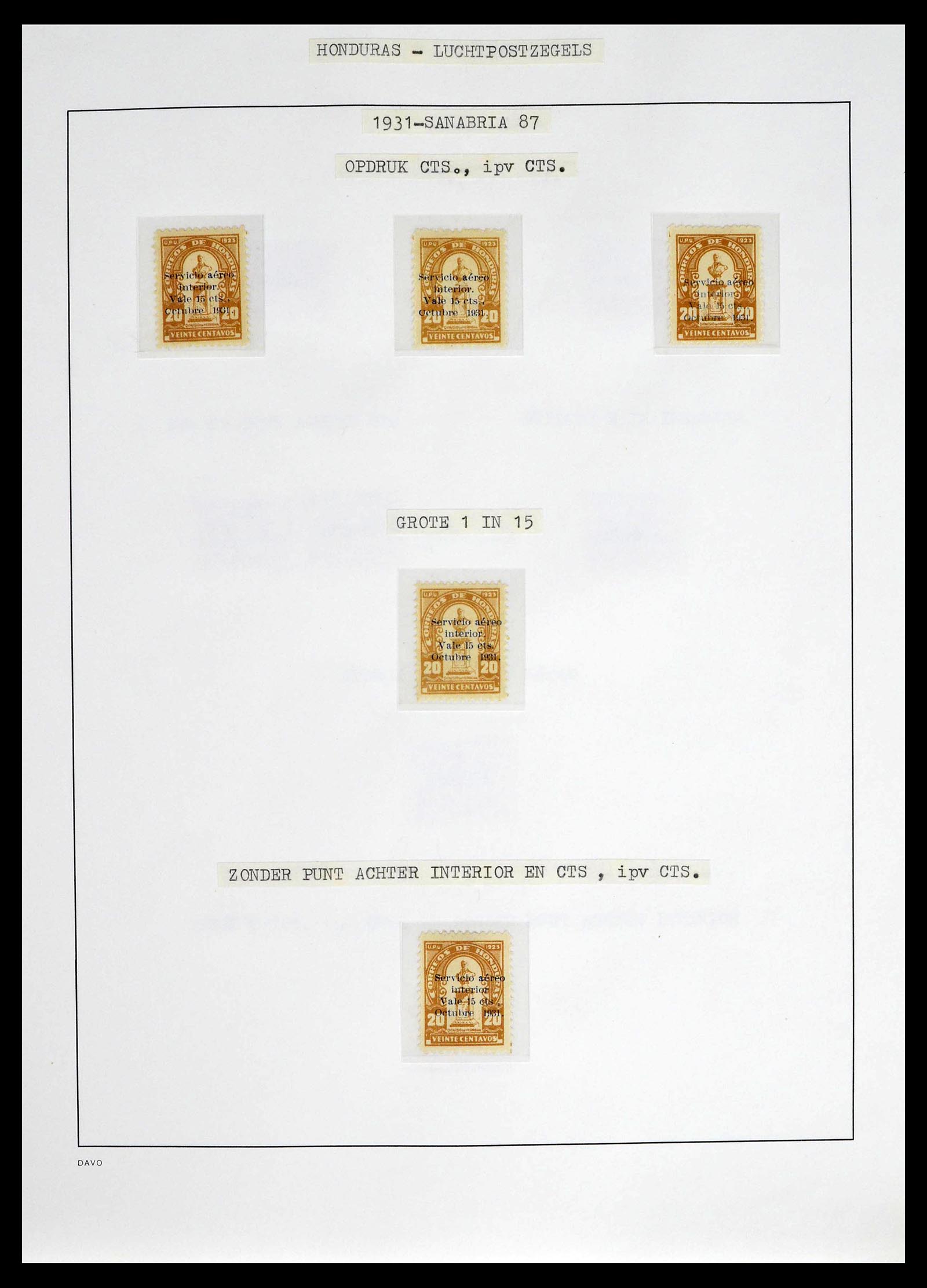 39410 0031 - Postzegelverzameling 39410 Honduras topverzameling luchtpost 1925-198