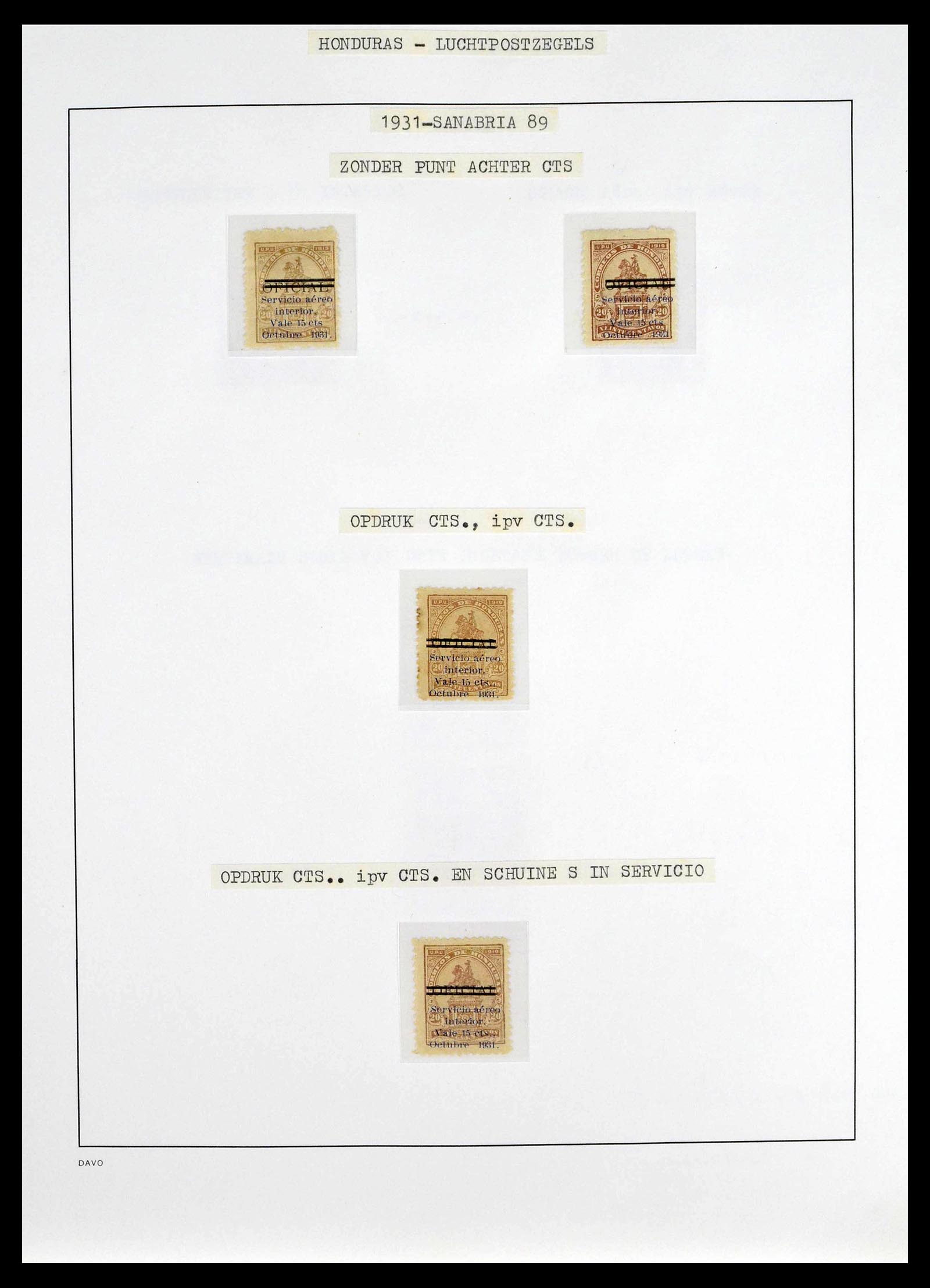 39410 0033 - Postzegelverzameling 39410 Honduras topverzameling luchtpost 1925-198
