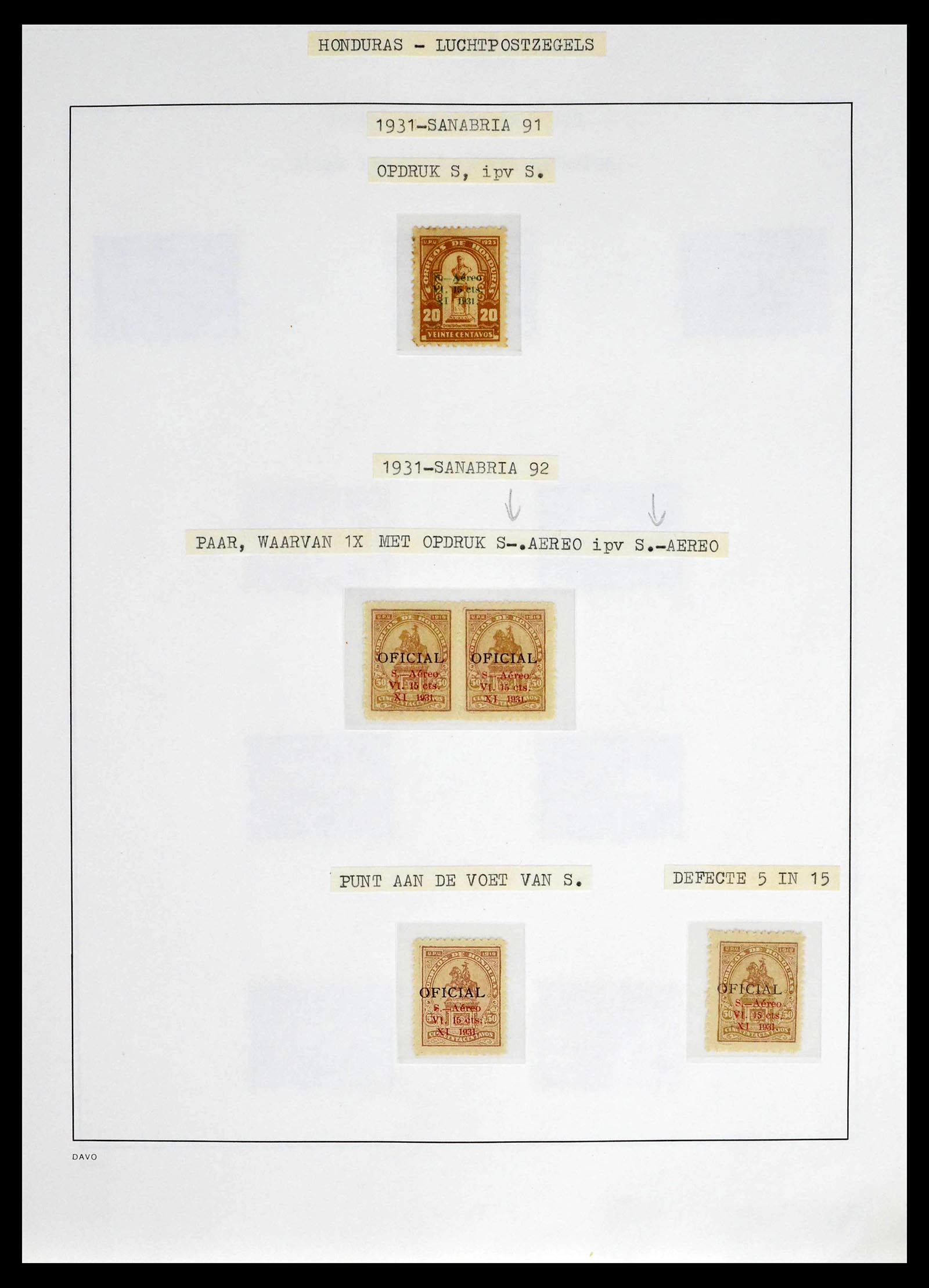 39410 0035 - Postzegelverzameling 39410 Honduras topverzameling luchtpost 1925-198