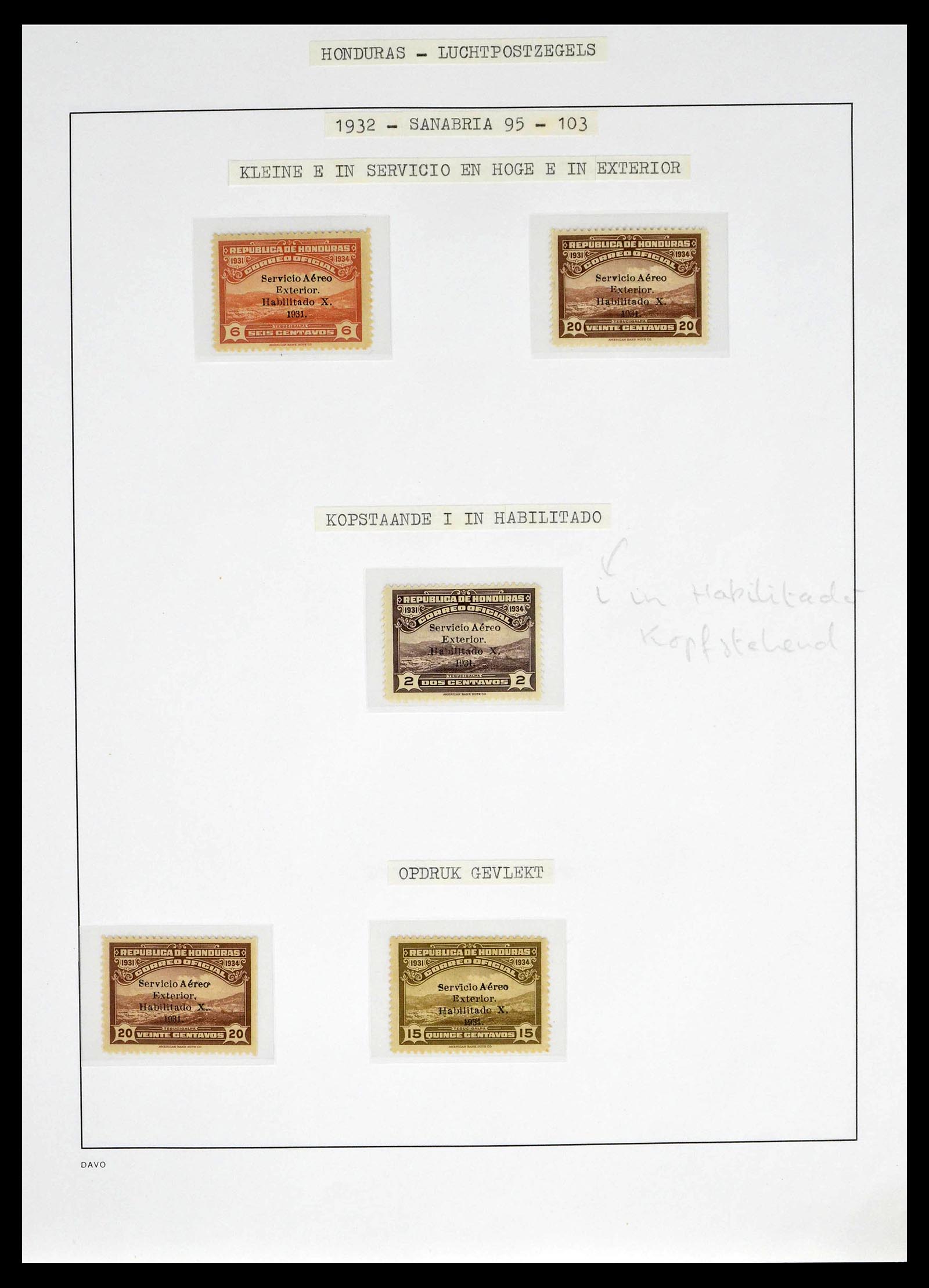 39410 0038 - Postzegelverzameling 39410 Honduras topverzameling luchtpost 1925-198