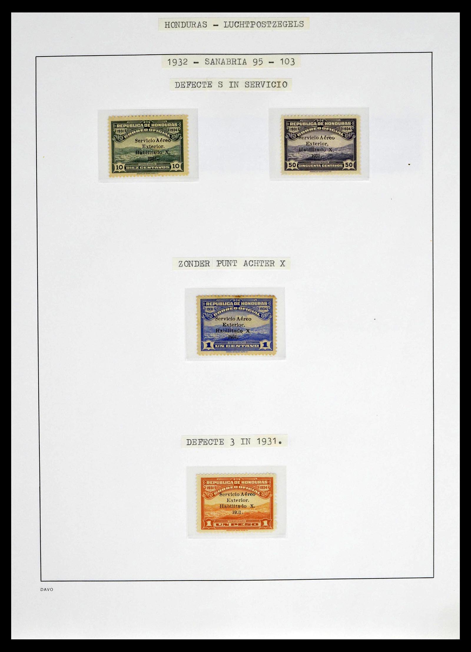 39410 0039 - Stamp collection 39410 Honduras topcollection airmail 1925-1984.