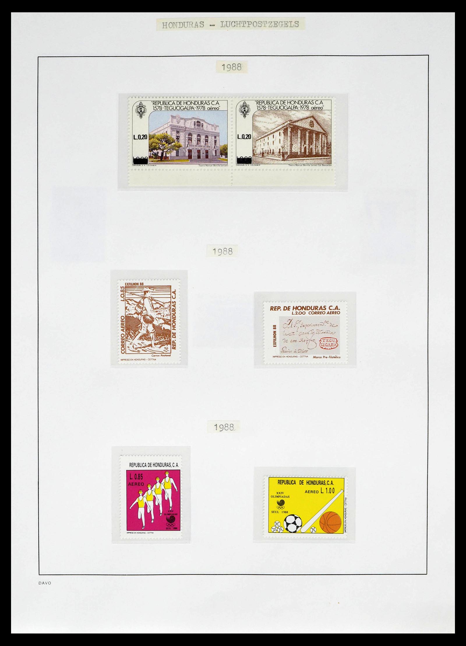 39410 0183 - Postzegelverzameling 39410 Honduras topverzameling luchtpost 1925-198