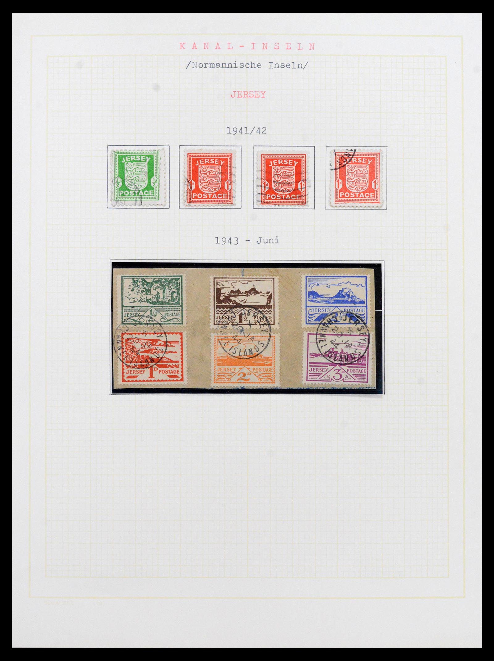 39412 0011 - Stamp collection 39412 German occupation Channel Islands 1940-1944.
