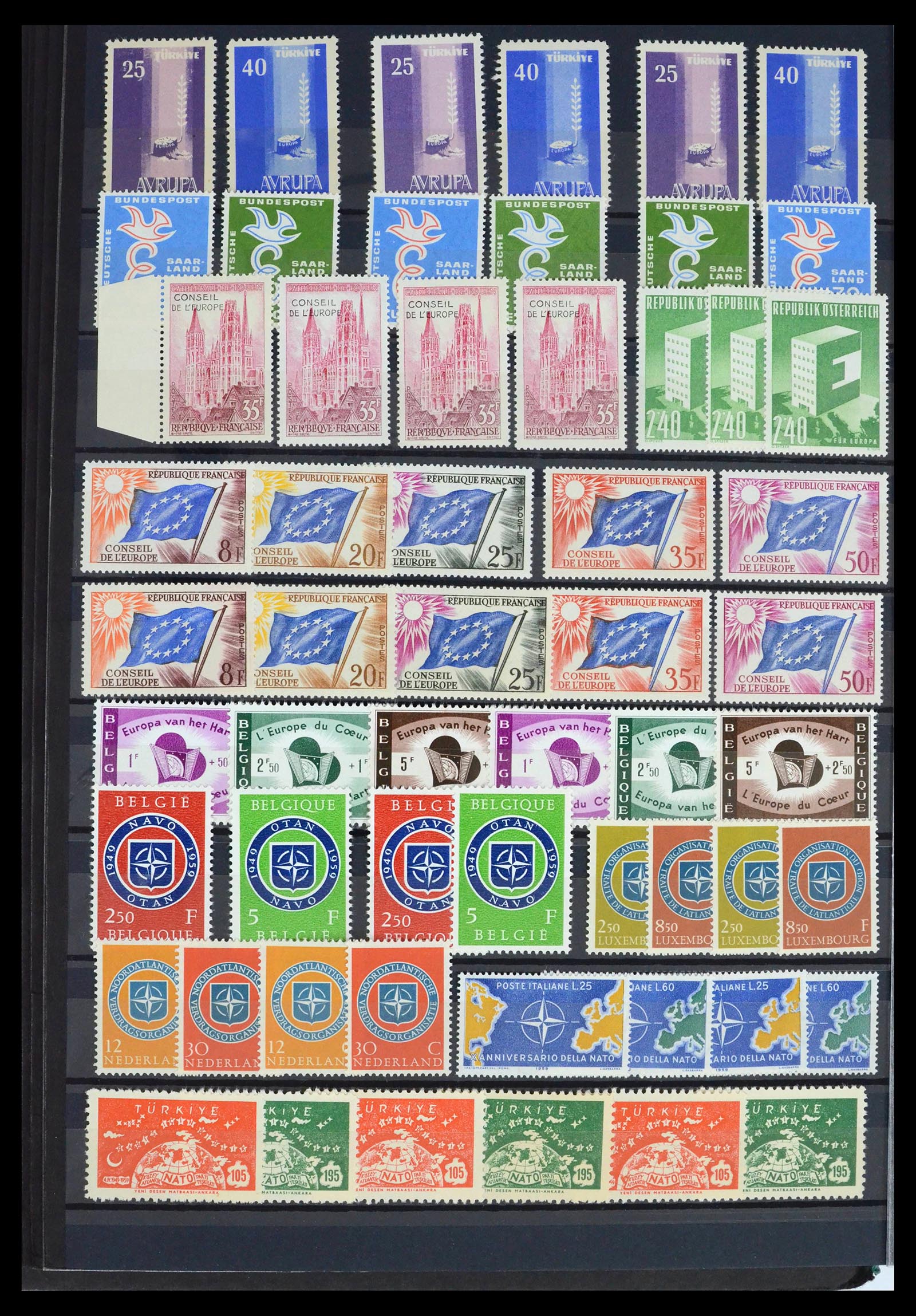 39416 0008 - Postzegelverzameling 39416 Europa CEPT 1949-2007.