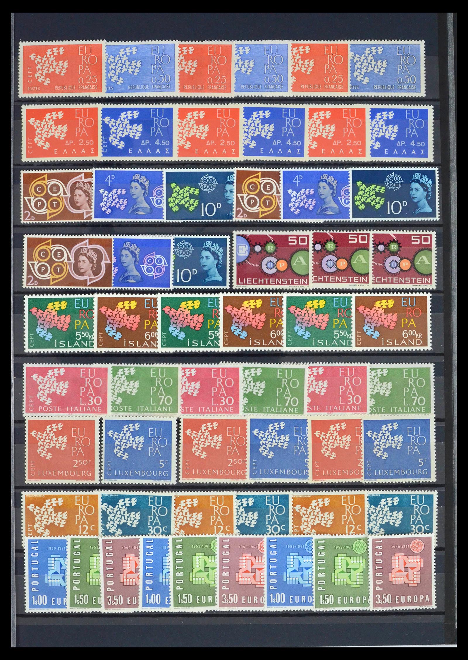 39416 0013 - Postzegelverzameling 39416 Europa CEPT 1949-2007.